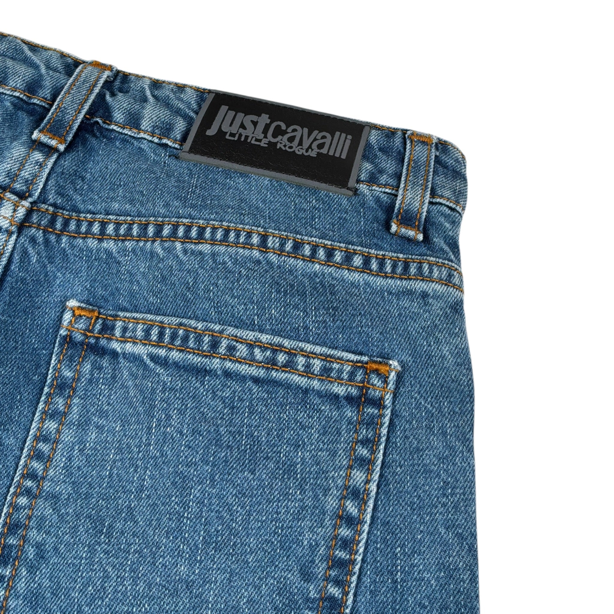 Just Cavalli Jeans tinta unita con Girovita Regolabile Blu per Bambino JBA26010JE BLU JUST CAVALLI 