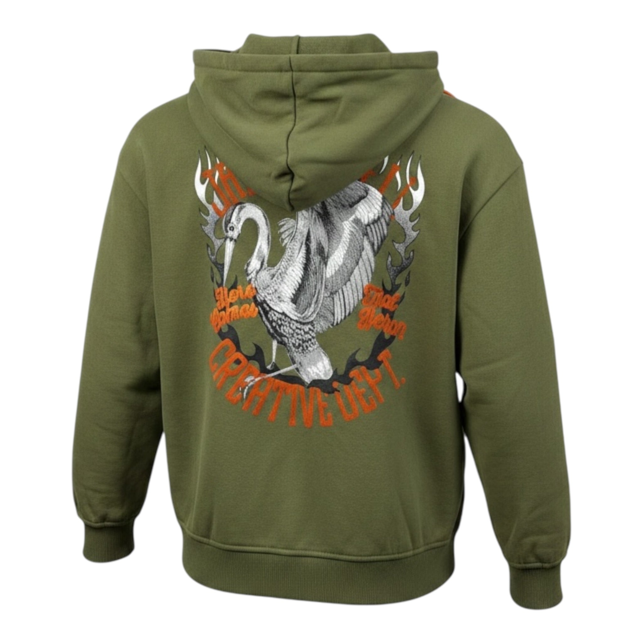 Just Cavalli Felpa tinta unita con Cappuccio E Stampa Verde per Bambino JBA26021FE VERDE JUST CAVALLI 