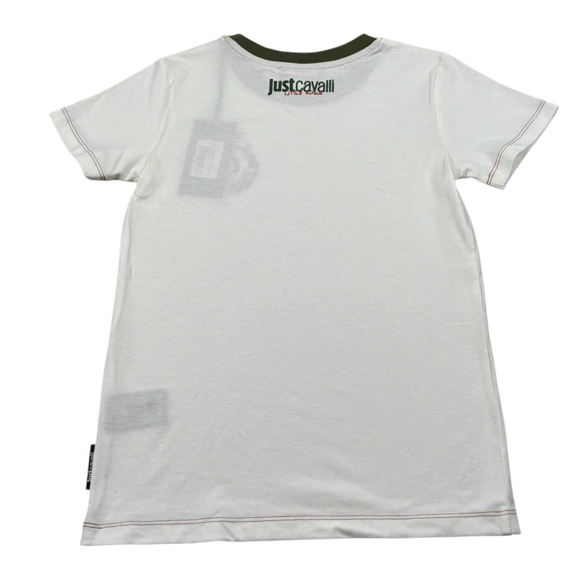 Just Cavalli T-Shirt Girocollo tinta unita con Stampa Bianco per Bambino JBA26032TS BIANCO JUST CAVALLI 