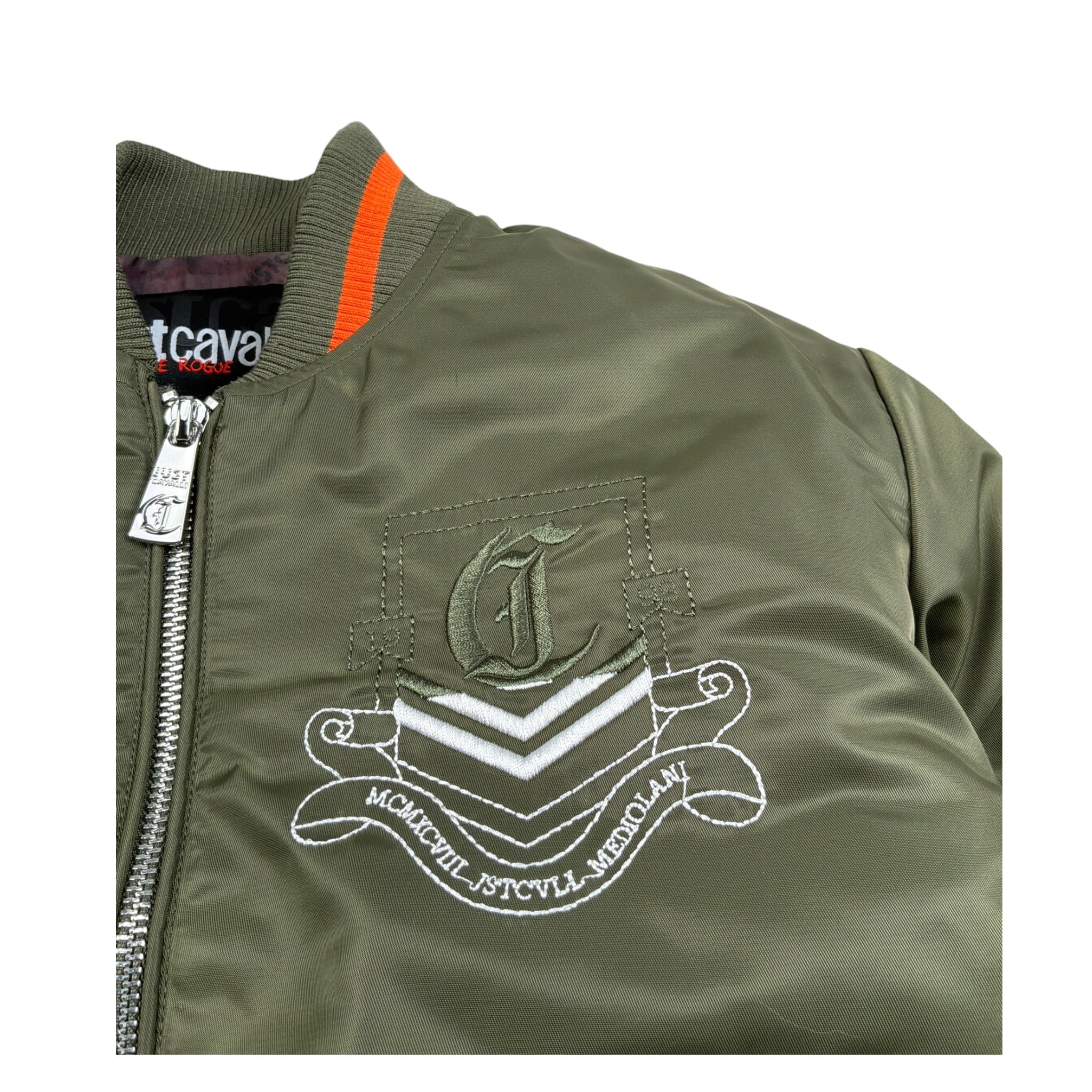 Just Cavalli Giubbino tinta unita con Zip Verde per Bambino JBA26037GB VERDE JUST CAVALLI 