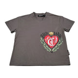 Just Cavalli T-Shirt Girocollo tinta unita con Ricami Grigio per Bambino JBA26038TS GRIGIO JUST CAVALLI 
