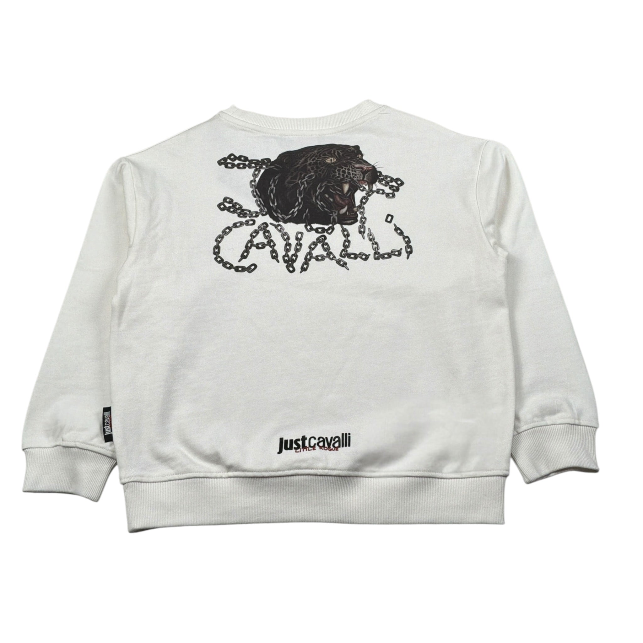Just Cavalli Felpa Chiusa Girocollo tinta unita Panna per Bambino JBA26074FE PANNA JUST CAVALLI 