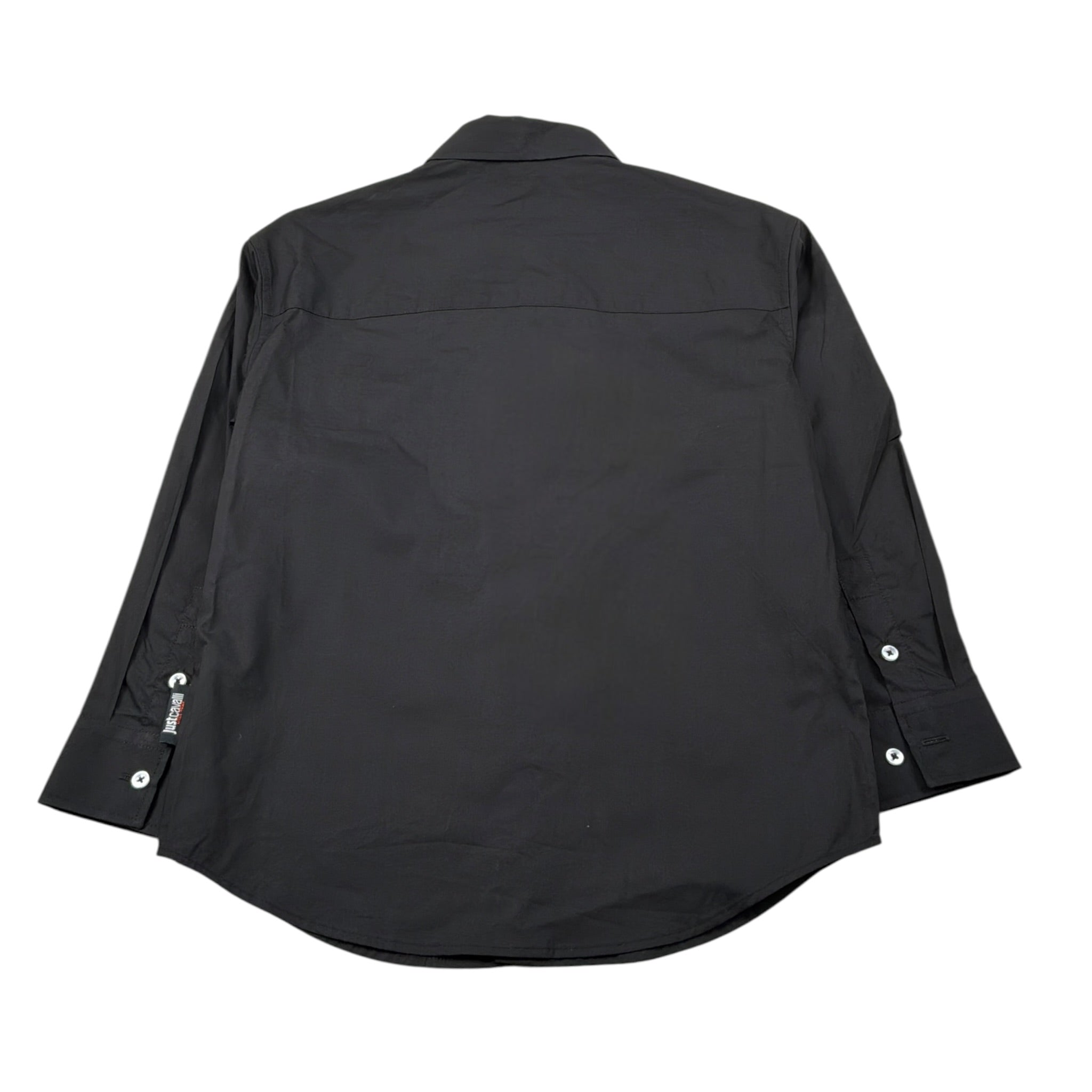 Just Cavalli Camicia Manica Lunga tinta unita con Logo Nero per Bambino JBA2609CA NERO JUST CAVALLI 