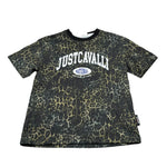Just Cavalli T-Shirt Girocollo Tinta Fantasia Maculata Nero per Bambino JBA26110TS NERO JUST CAVALLI 