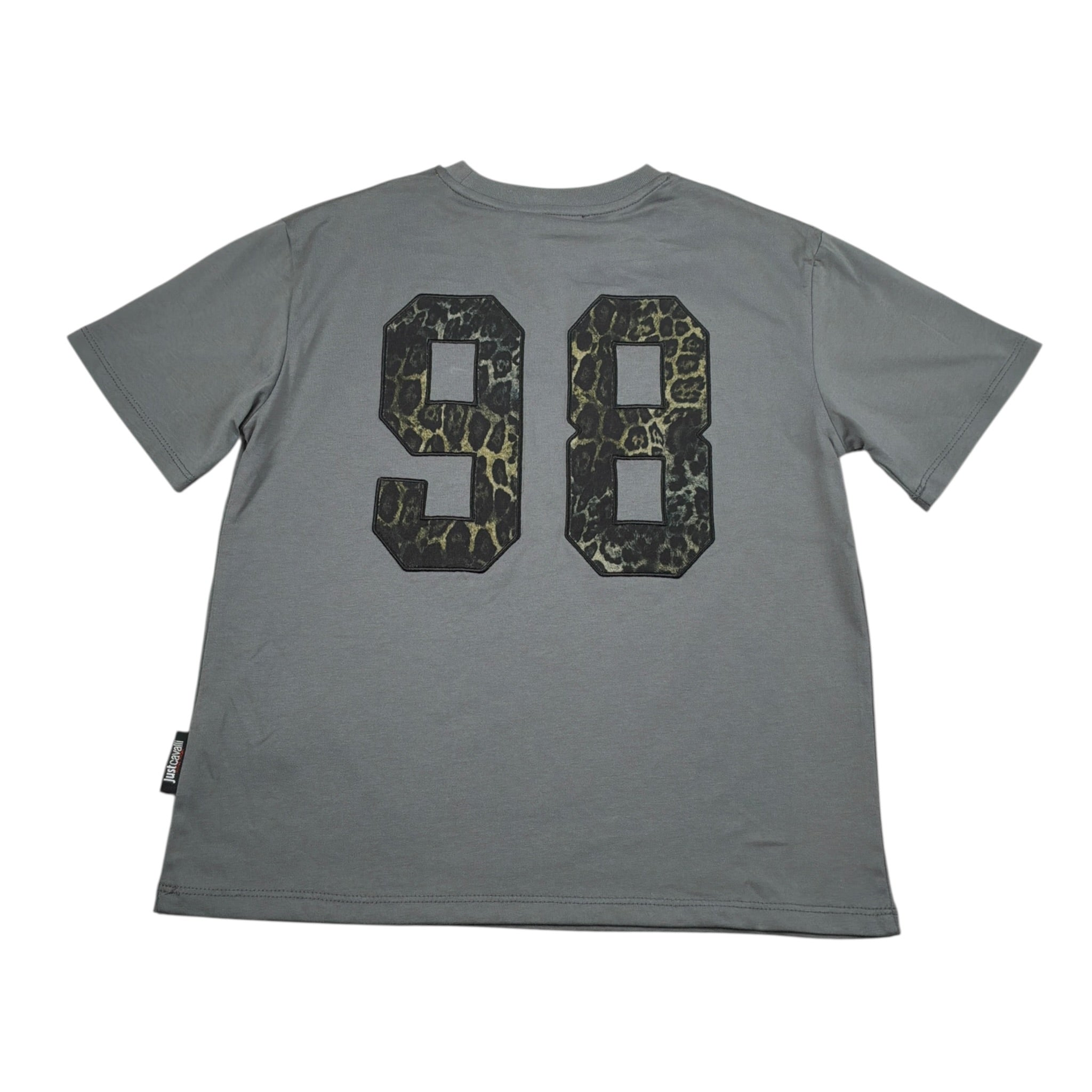 Just Cavalli T-Shirt Girocollo tinta unita con Stampa Grigio per Bambino JBA26112TS GRIGIO JUST CAVALLI 