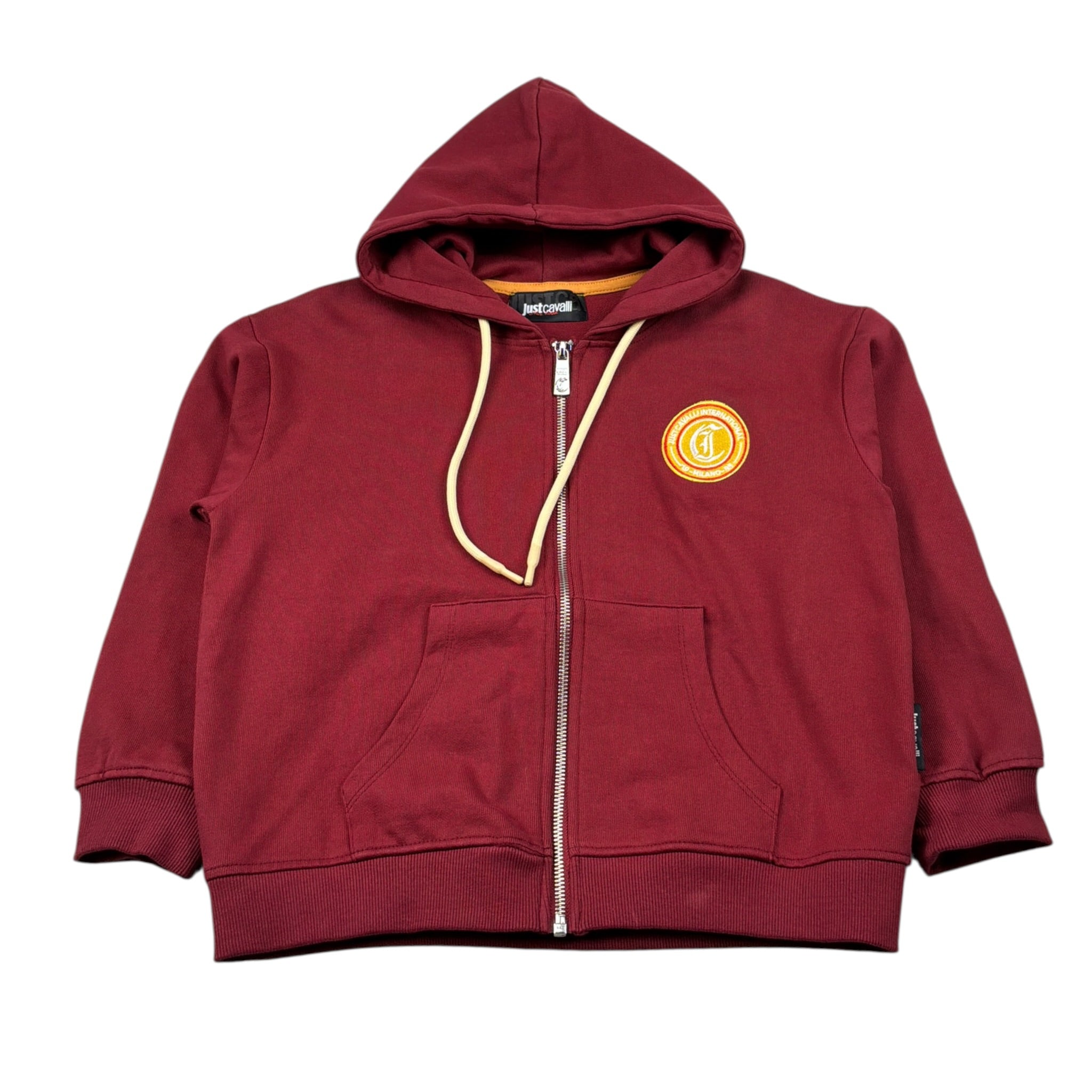 Just Cavalli Felpa con Zip E Cappuccio Tinta Bordeaux per Bambino JBA26118FE BORDEAUX JUST CAVALLI 