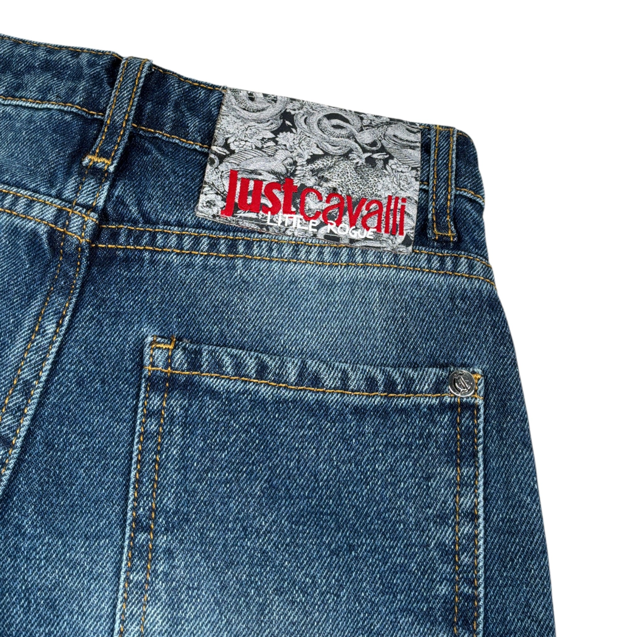 Just Cavalli Jeans tinta unita Girovita Regolabile Blu per Bambino JBA26123JE BLU JUST CAVALLI 