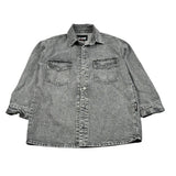 Just Cavalli Camicia Manica Lunga In Denim tinta unita Grigio per Bambino JBA26140CA GRIGIO JUST CAVALLI 