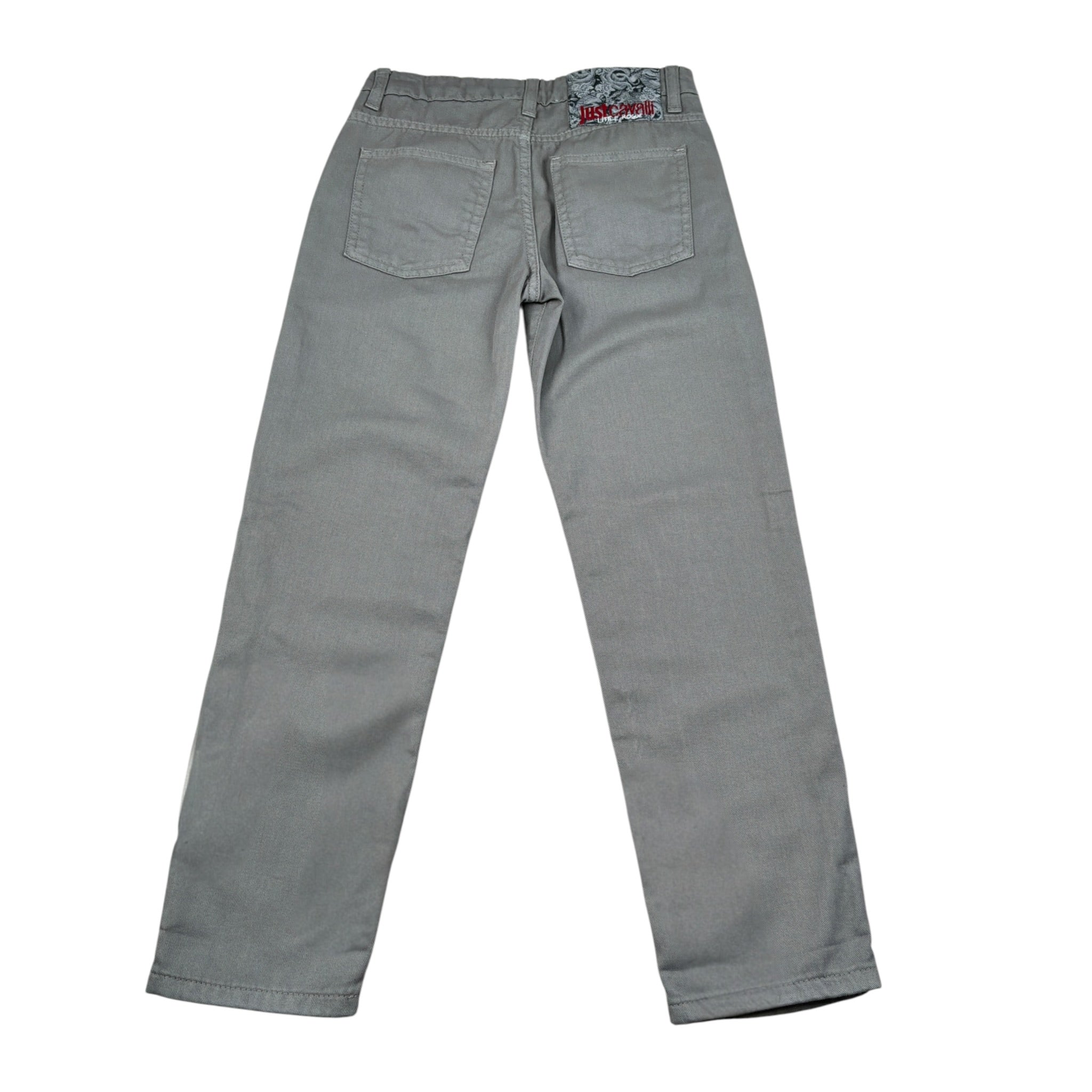 Just Cavalli Pantalone tinta unita con Girovita Regolabile Grigio per Bambino JBA261449PA GRIGIO JUST CAVALLI 