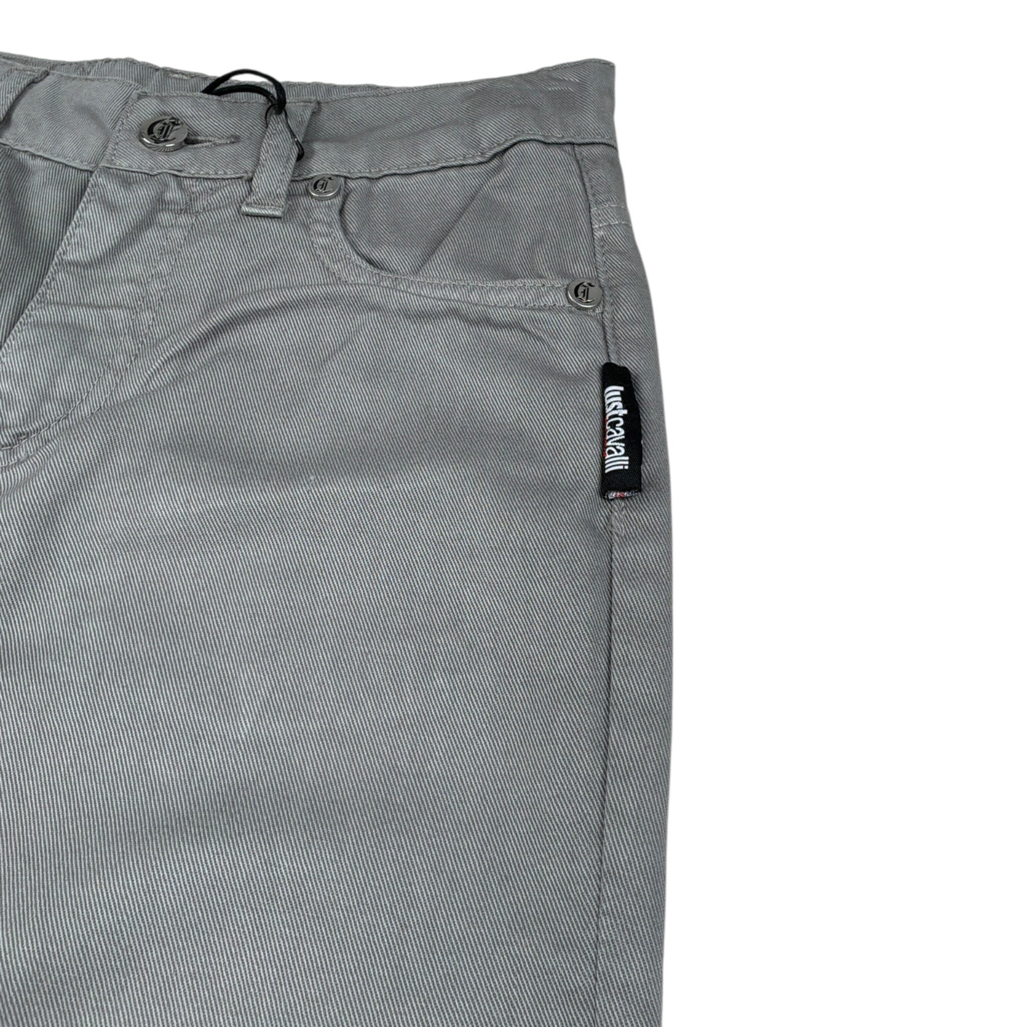 Just Cavalli Pantalone tinta unita con Girovita Regolabile Grigio per Bambino JBA261449PA GRIGIO JUST CAVALLI 