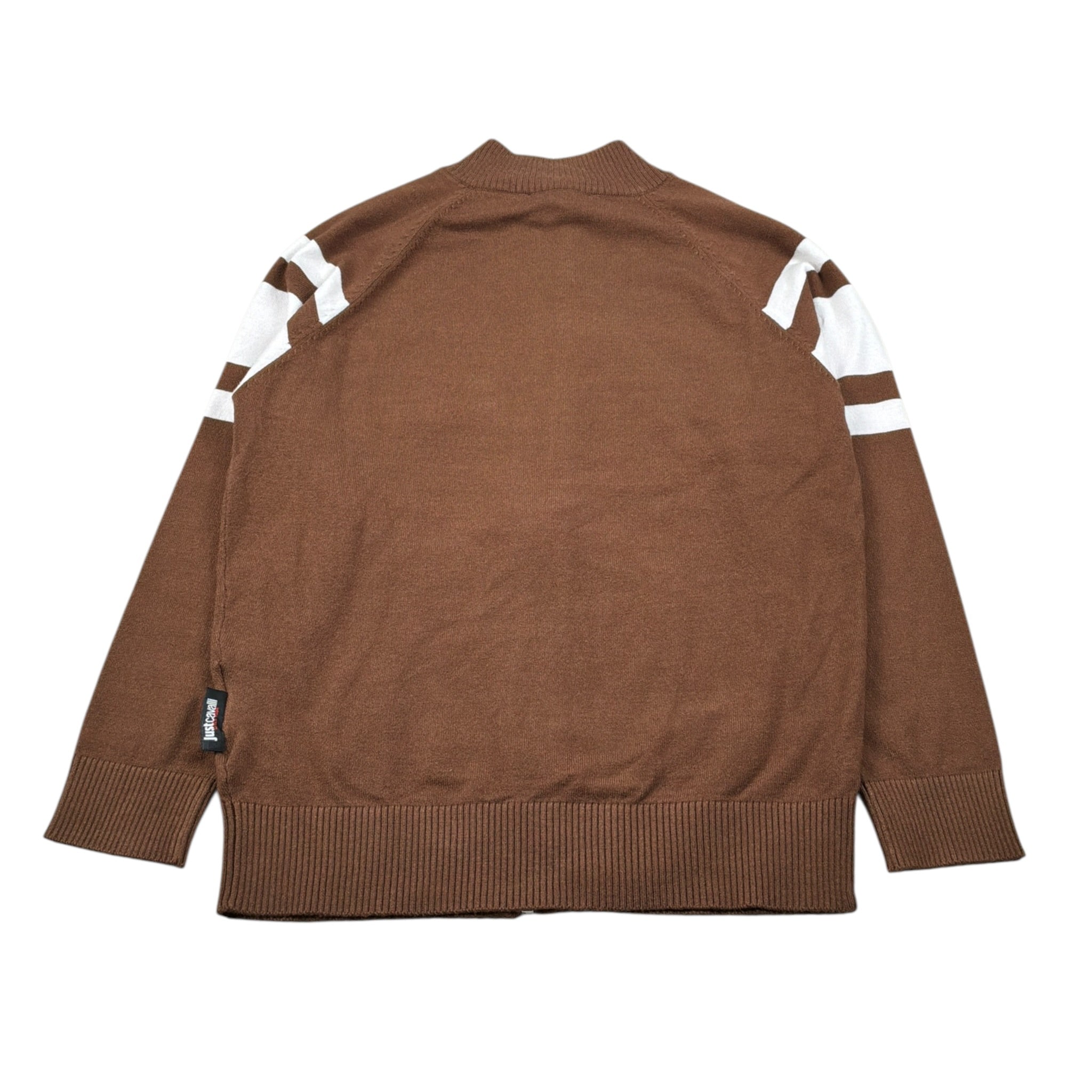Just Cavalli Maglia tinta unita con Zip Marrone per Bambino JBA26150CD MARRONE JUST CAVALLI 