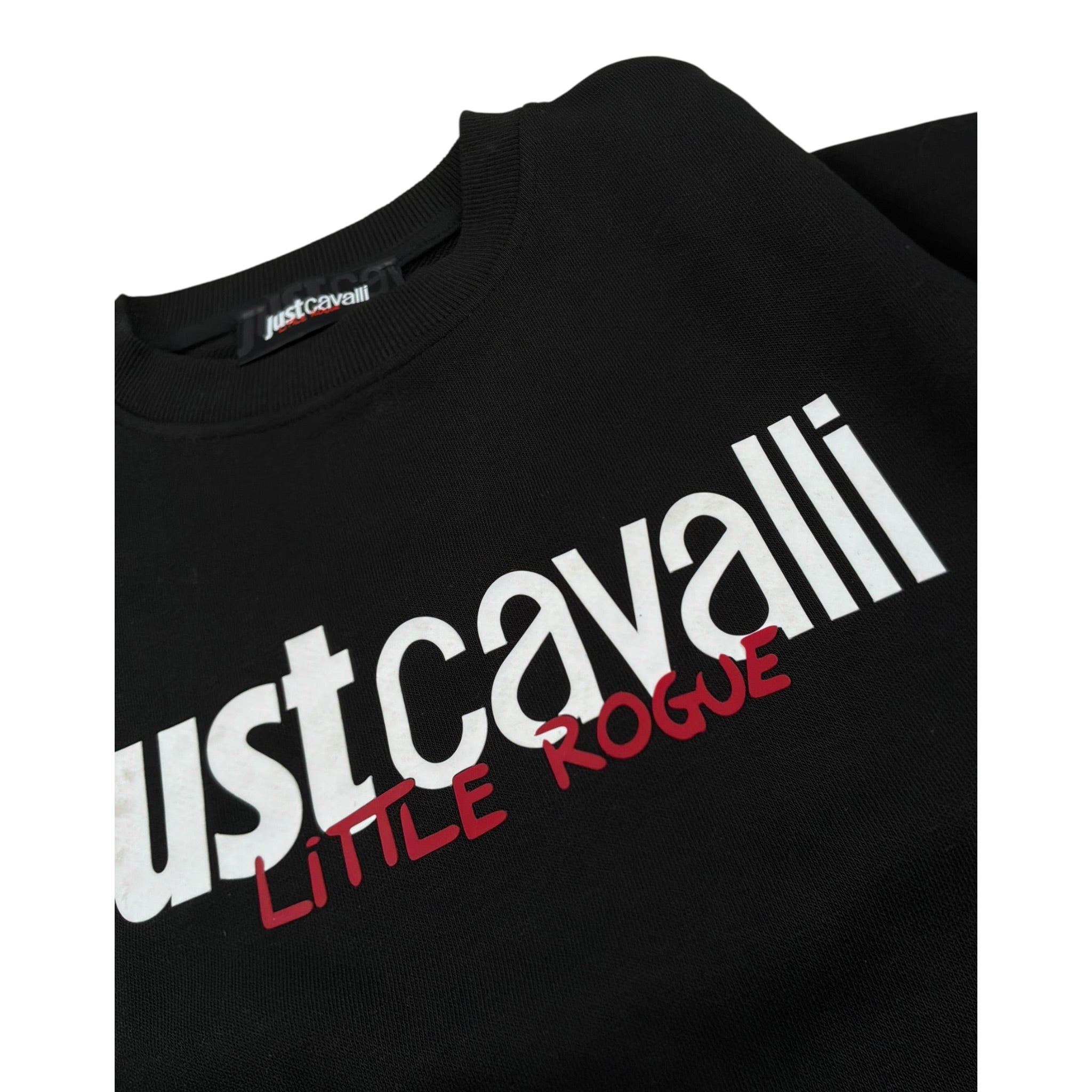 Just Cavalli Felpa tinta unita con Stampa Nero per Bambino JBA26164FE NERO JUST CAVALLI 