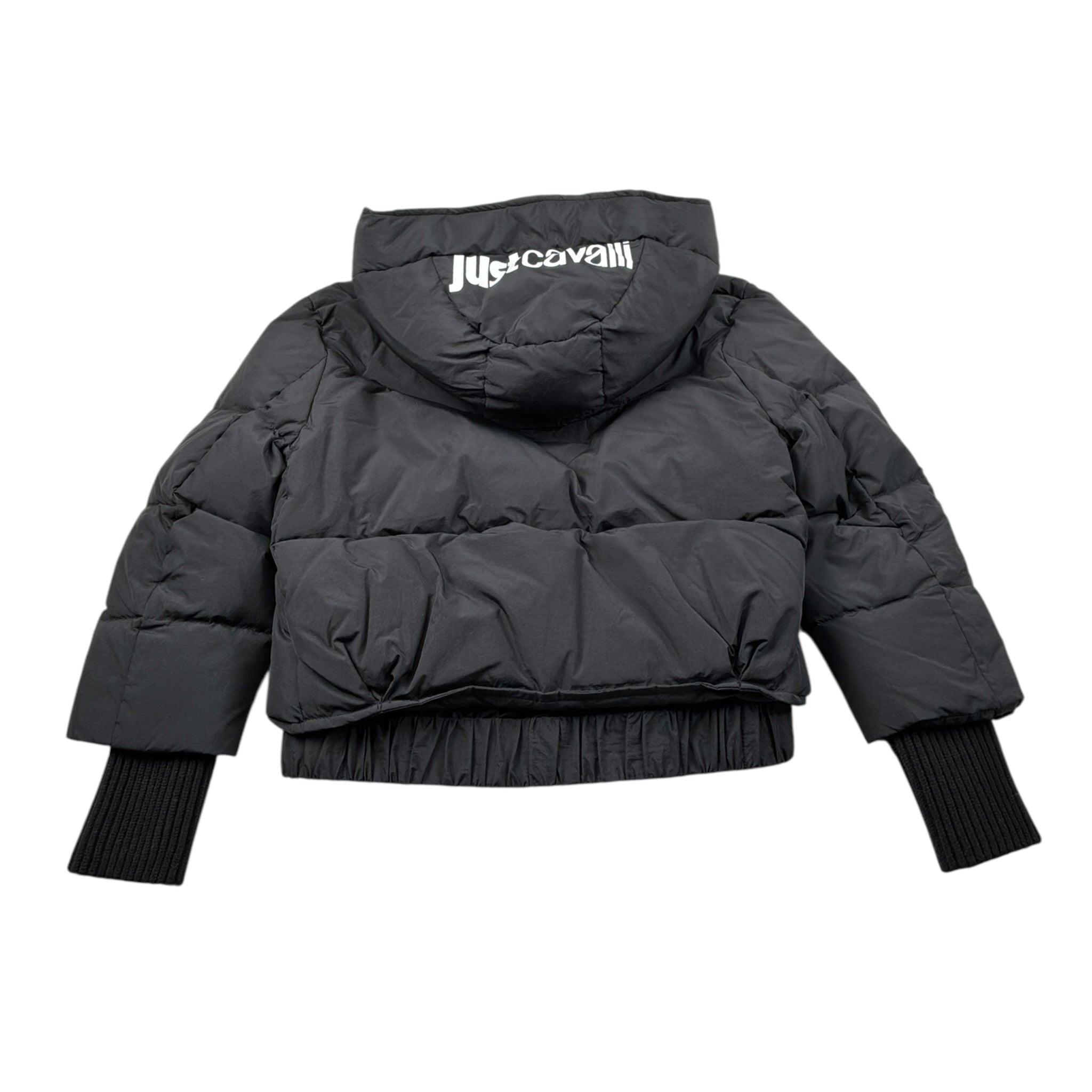 Just Cavalli Giubbino tinta unita con Cappuccio Nero per Bambina JGA26013PI NERO JUST CAVALLI 