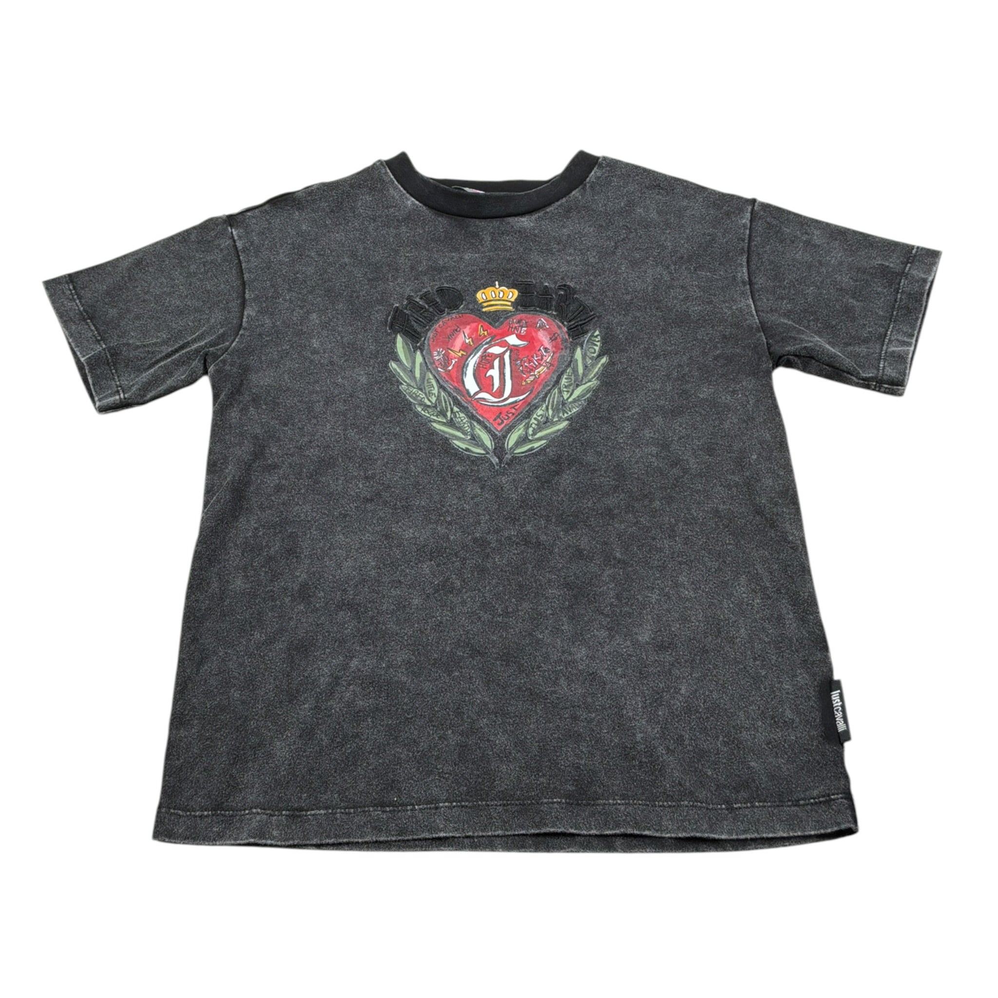 Just Cavalli T-Shirt Girocollo tinta unita con Stampa Nero per Bambina JGA26028TS NERO JUST CAVALLI 