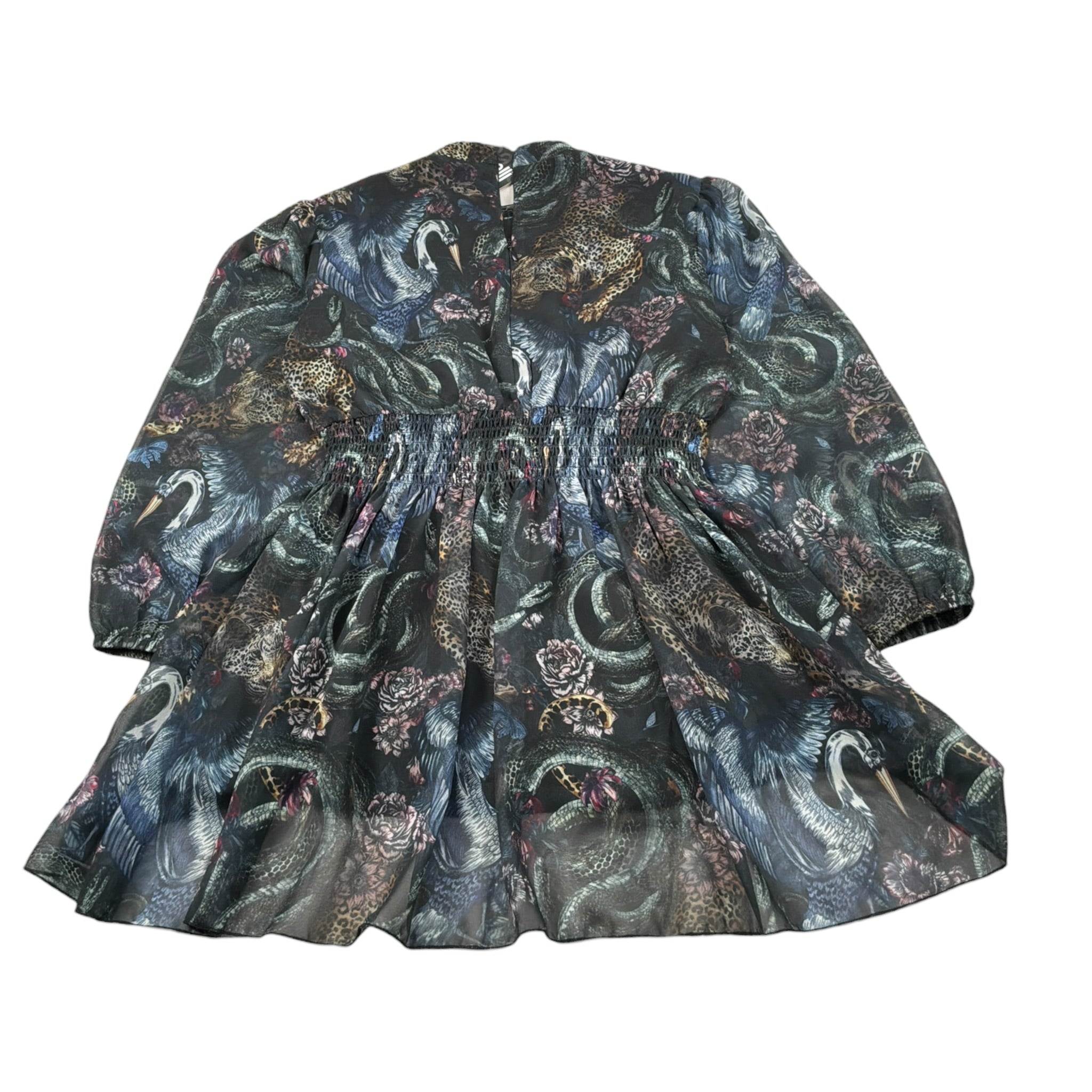 Just Cavalli Abito Manica Lunga Stampa Fantaisa Nero per Bambina JGA26033VE NERO JUST CAVALLI 