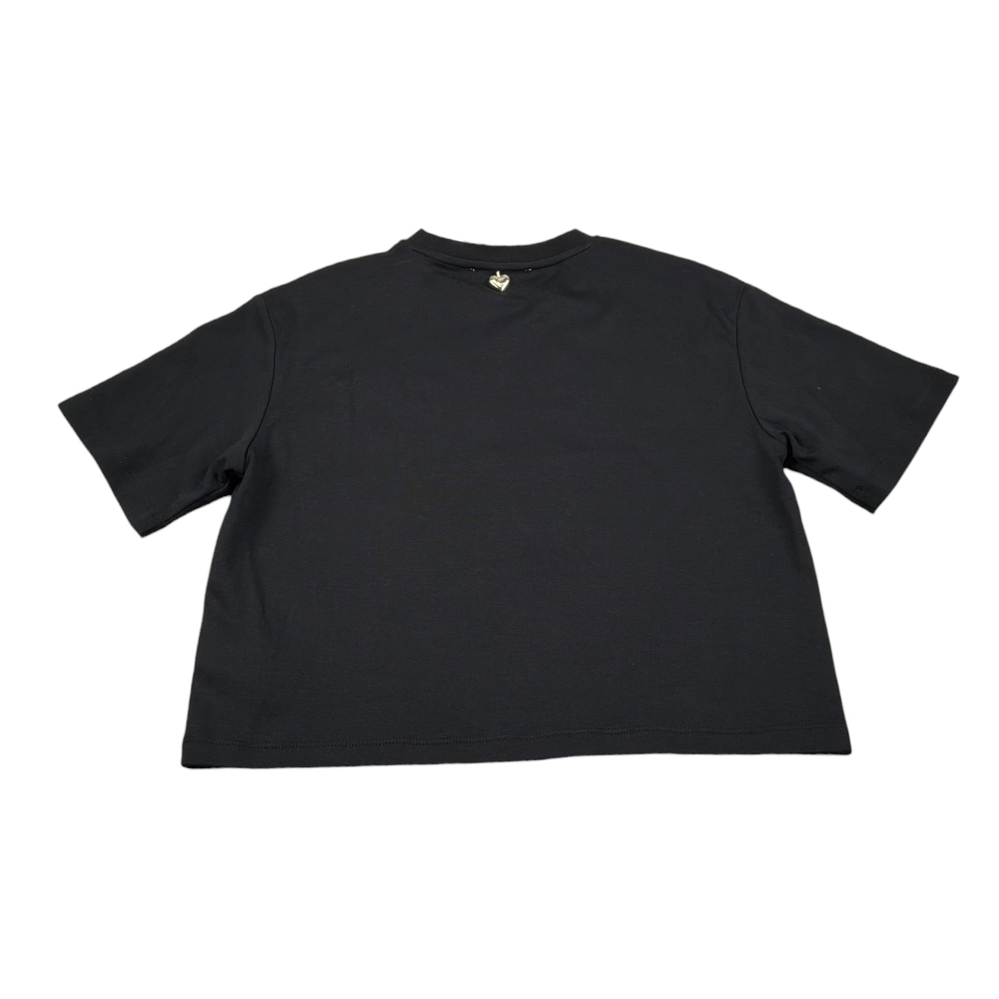 Just Cavalli T-Shirt Girocollo tinta unita con Brillantini Nero per Bambina JGA26044TS NERO JUST CAVALLI 