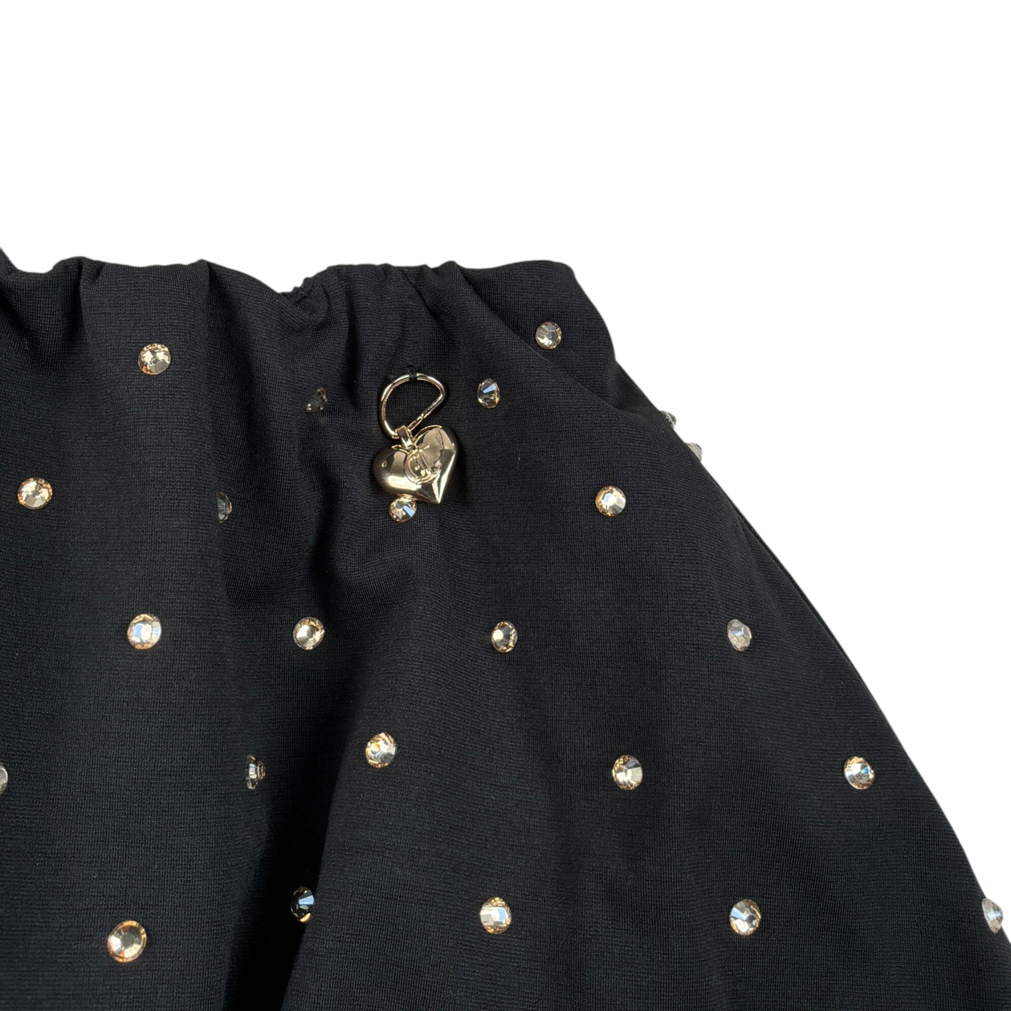 Just Cavalli Gonna tinta unita con Brillantini Nero per Bambina JGA26128GO NERO JUST CAVALLI 