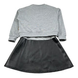 Just Cavalli Abito Giromanica Bicolore con Felpa Grigio per Bambina JGA2612VE GRIGIO JUST CAVALLI 