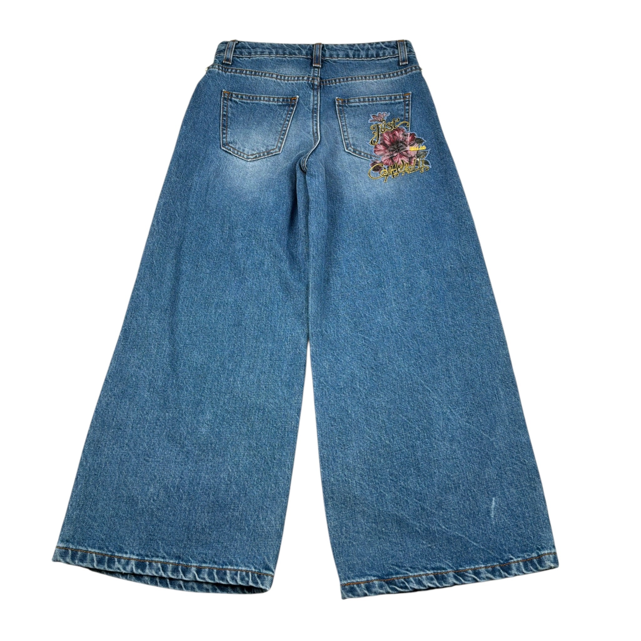 Just Cavalli Jeans tinta unita Modello Palazzo Blu per Bambina JGA26139FE BLU JUST CAVALLI 