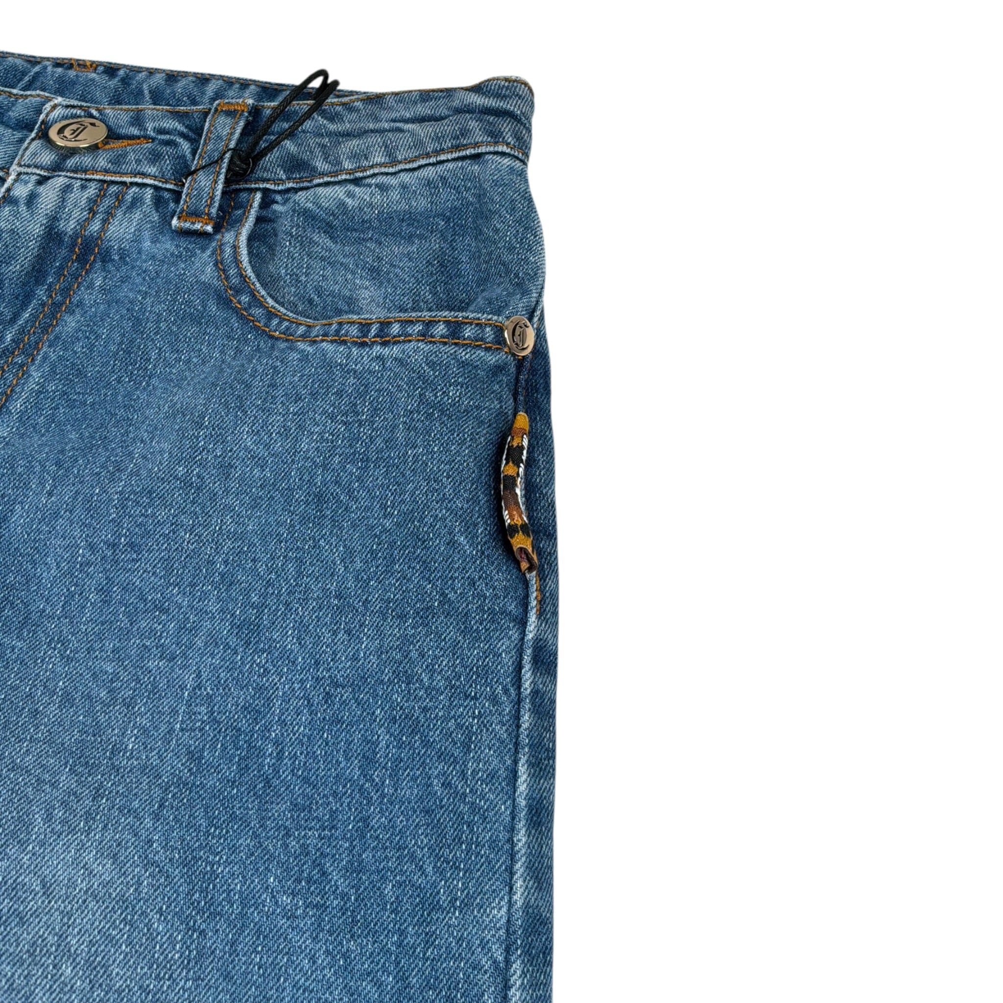 Just Cavalli Jeans tinta unita Modello Palazzo Blu per Bambina JGA26139FE BLU JUST CAVALLI 