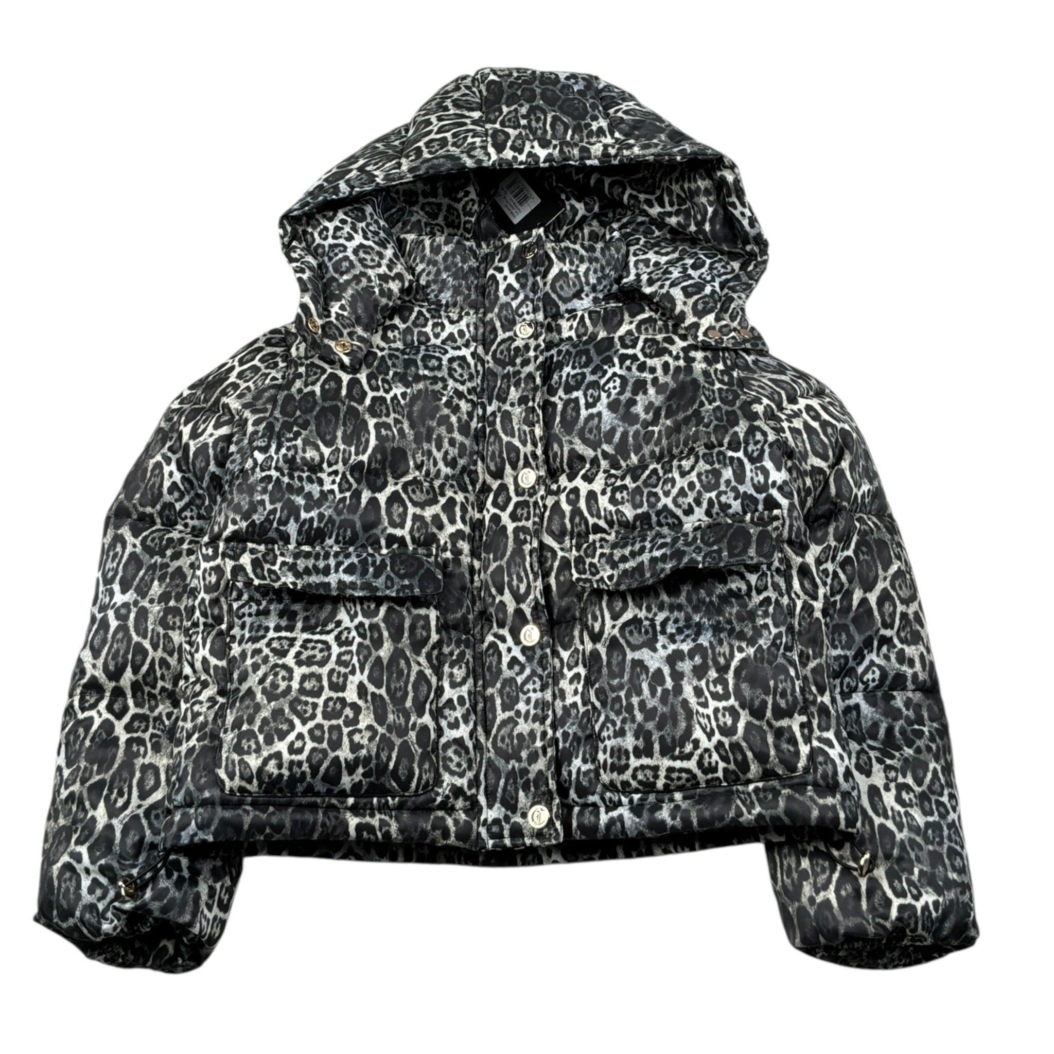 Just Cavalli Giubbino Stampa Fantasia con Cappuccio Nero per Bambina JGA26157PI NERO JUST CAVALLI 