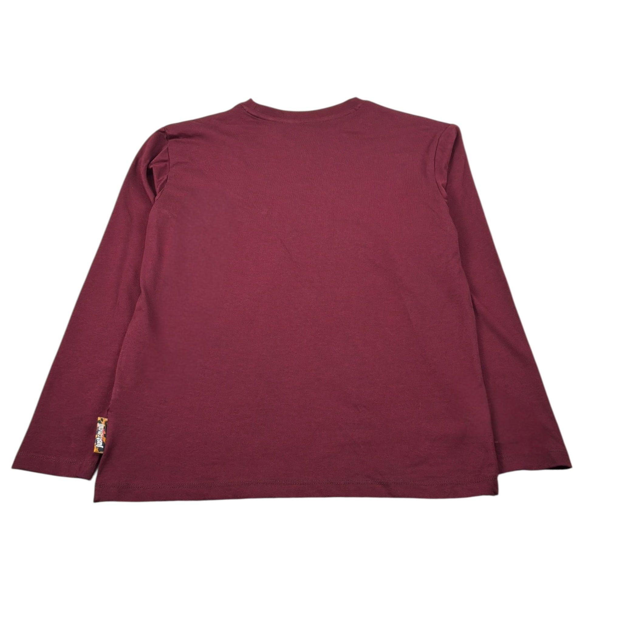 Just Cavalli Shirt Girocollo tinta unita con Stampa Bordeaux per Bambino JGA26170TS BORDEAUX JUST CAVALLI 