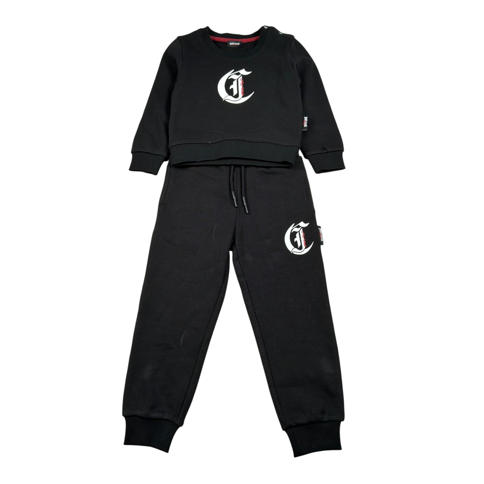 Just Cavalli Completo 2 Pezzi Felpa-Pantalone tinta unita Nero per Neonato JIA26001CF NERO JUST CAVALLI 