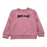 Just Cavalli Felpa Chiusa Girocollo Tint Unita con Logo Rosa per Neonata JIA26014FE ROSA JUST CAVALLI 