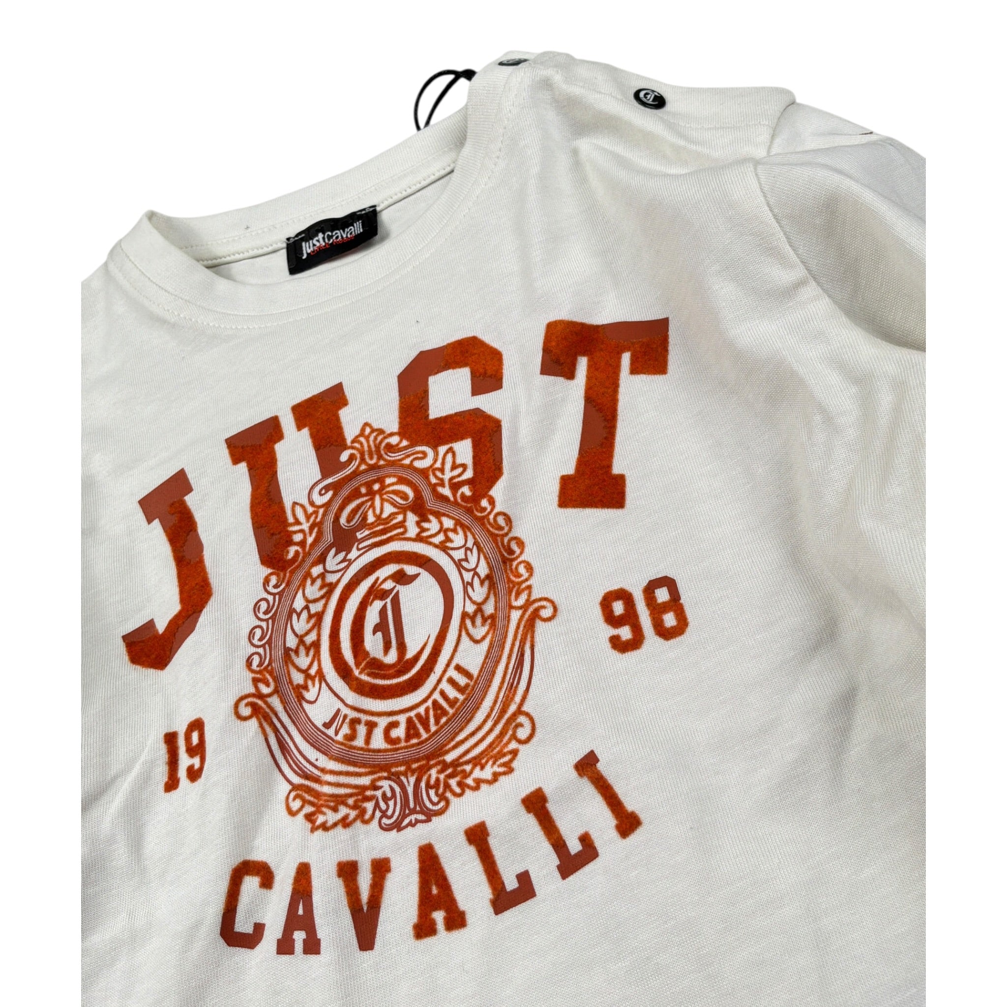 Just Cavalli Shirt tinta unita con Stampa Bianco per Neonato JIA26029TS BIANCO JUST CAVALLI 