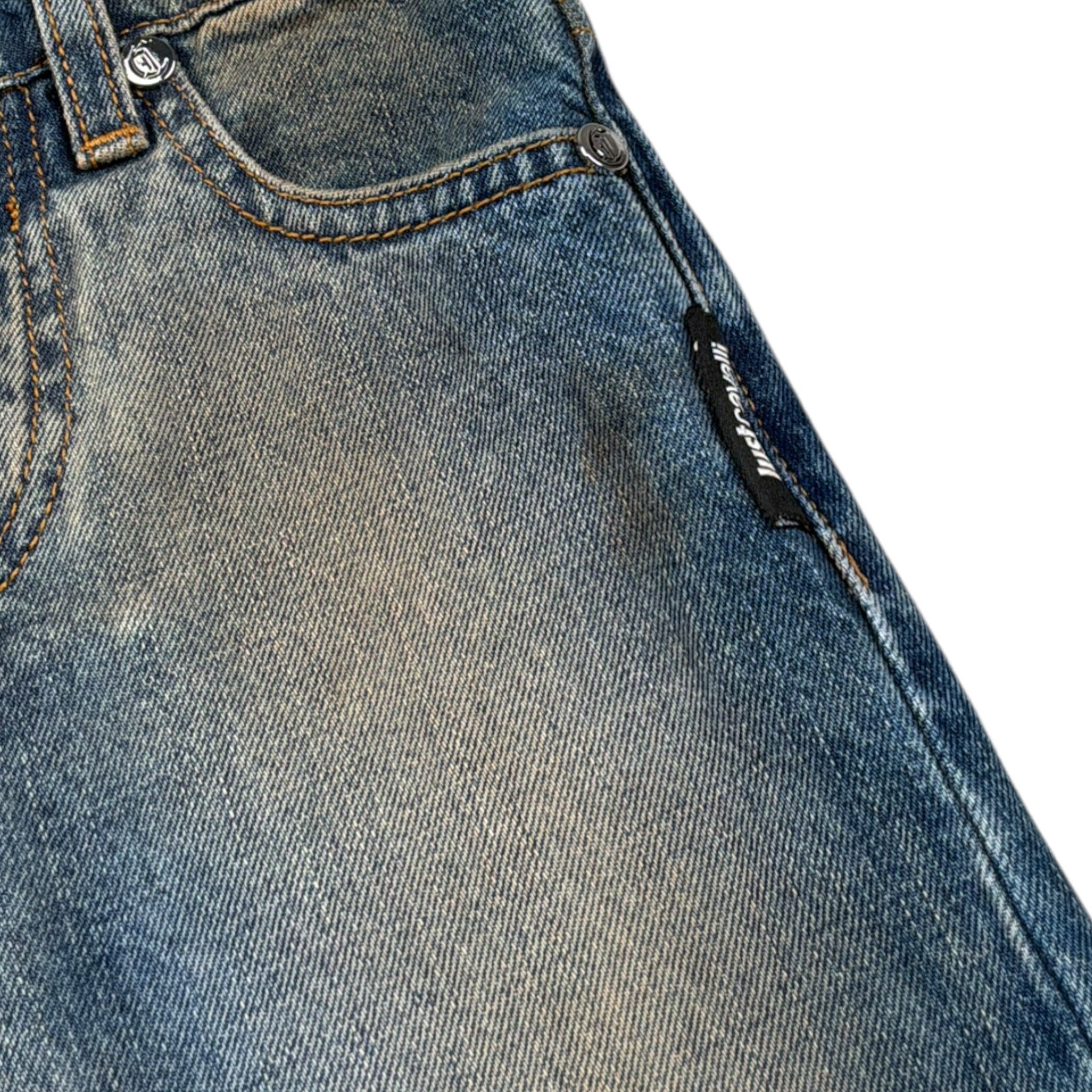 Just Cavalli Jeans tinta unita con Girovita Regolabile Blu per Neonato JIA26030JE BLU JUST CAVALLI 