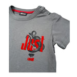 Just Cavalli T-Shirt Girocollo tinta unita con Stampa Grigio per Neonato JIA26045TS GRIGIO JUST CAVALLI 