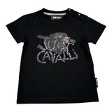 Just Cavalli T-Shirt tinta unita con Stampa Nero per Neonato JIA26054TS NERO JUST CAVALLI 