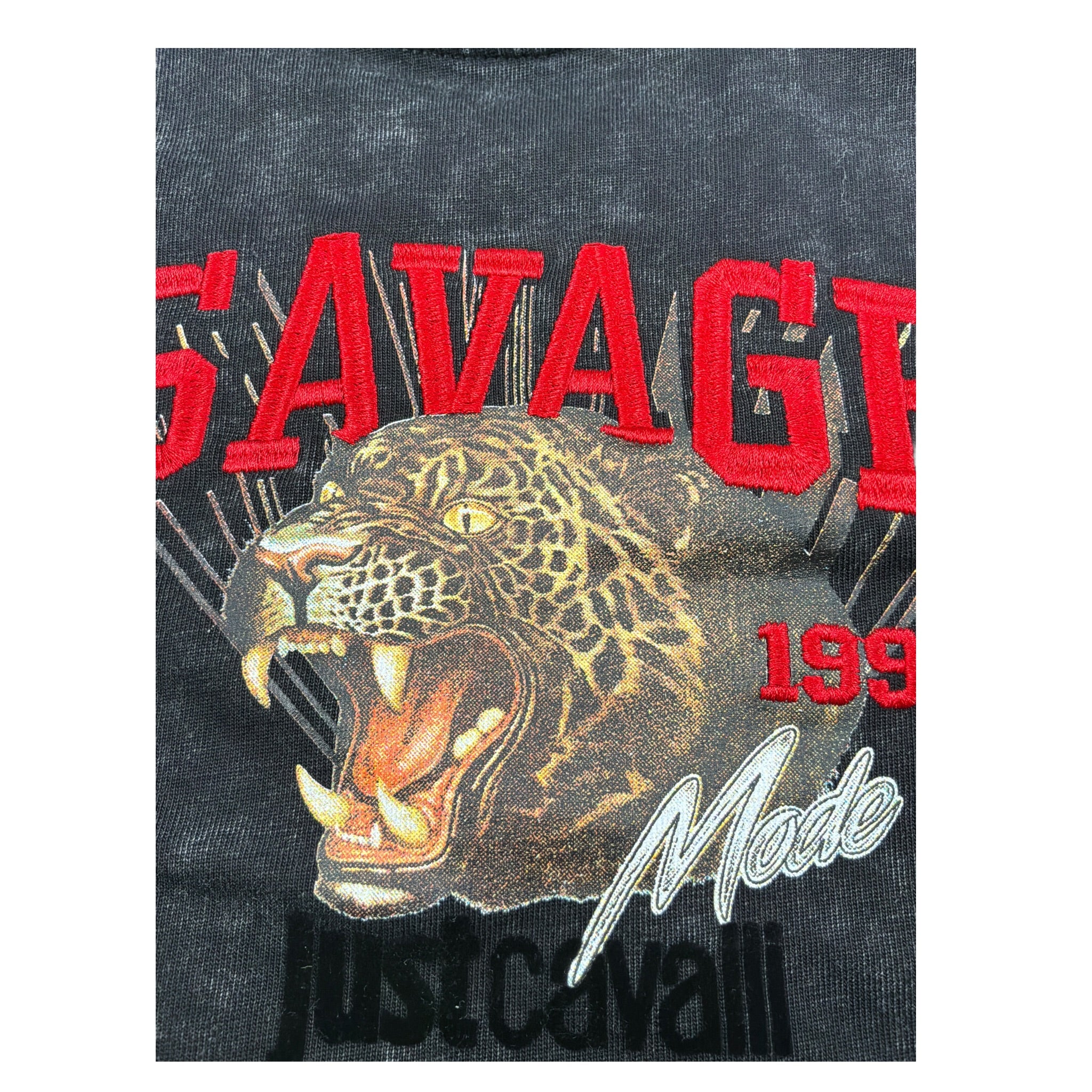 Just Cavalli Shirt Girocollo tinta unita con Stampa Nero per Neonata JIA26077TS NERO JUST CAVALLI 