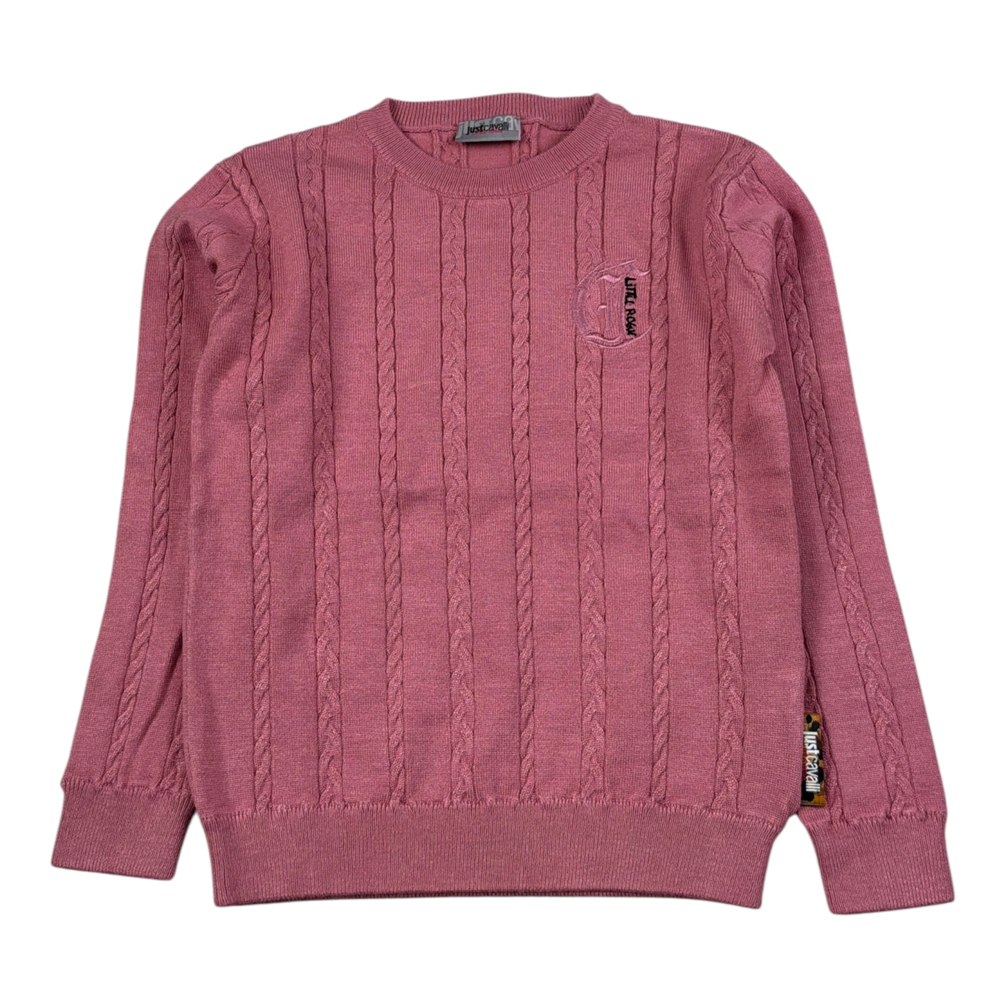 Just Cavalli Maglia tinta unita con Logo Rosa per Neonata JIA26093MA ROSA JUST CAVALLI 