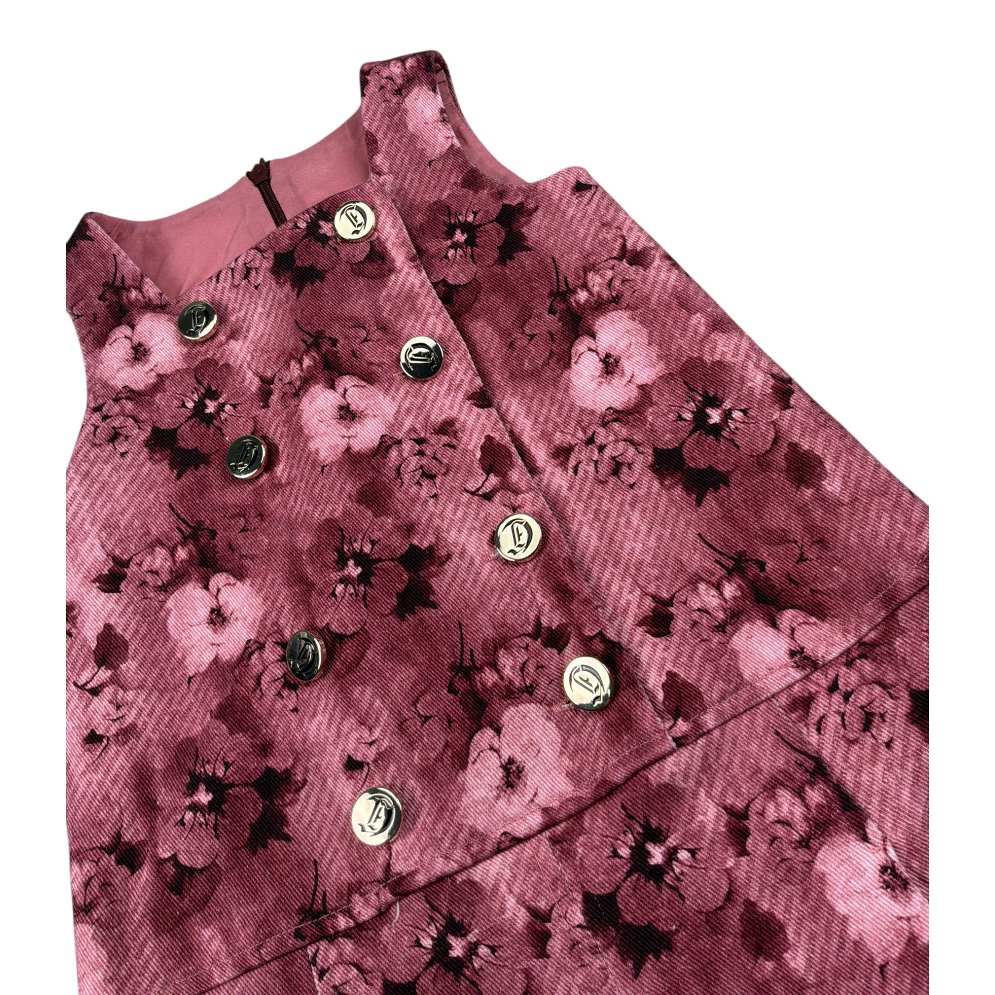 Just Cavalli Abito tinta unita Giromanica Fantasia Fiori Rosa per Neonata JIA26101VE ROSA JUST CAVALLI 