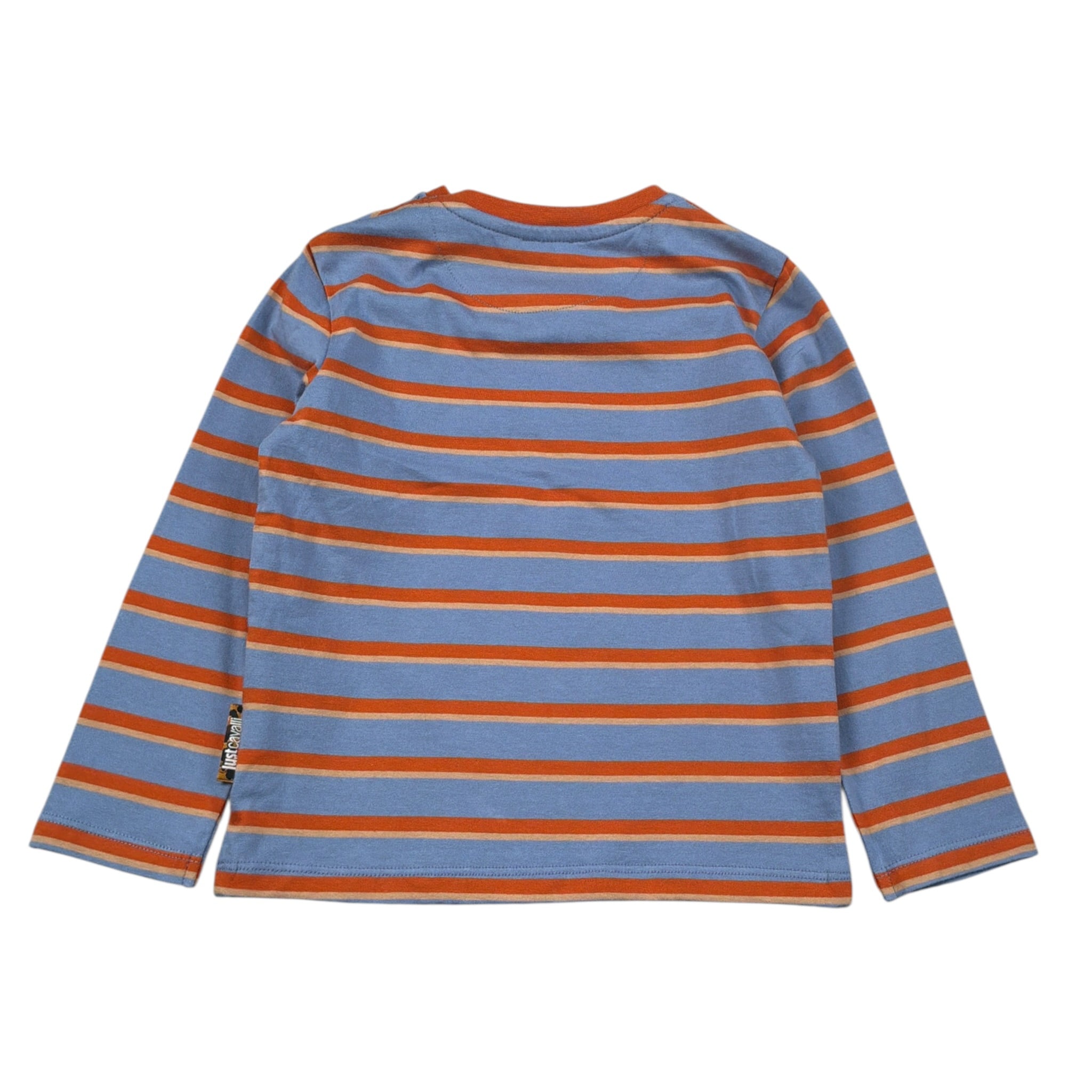 Just Cavalli Shirt Bicolore con Fantasia A Righe Azzurro per Neonato JIA26115TS AZZURRO JUST CAVALLI 