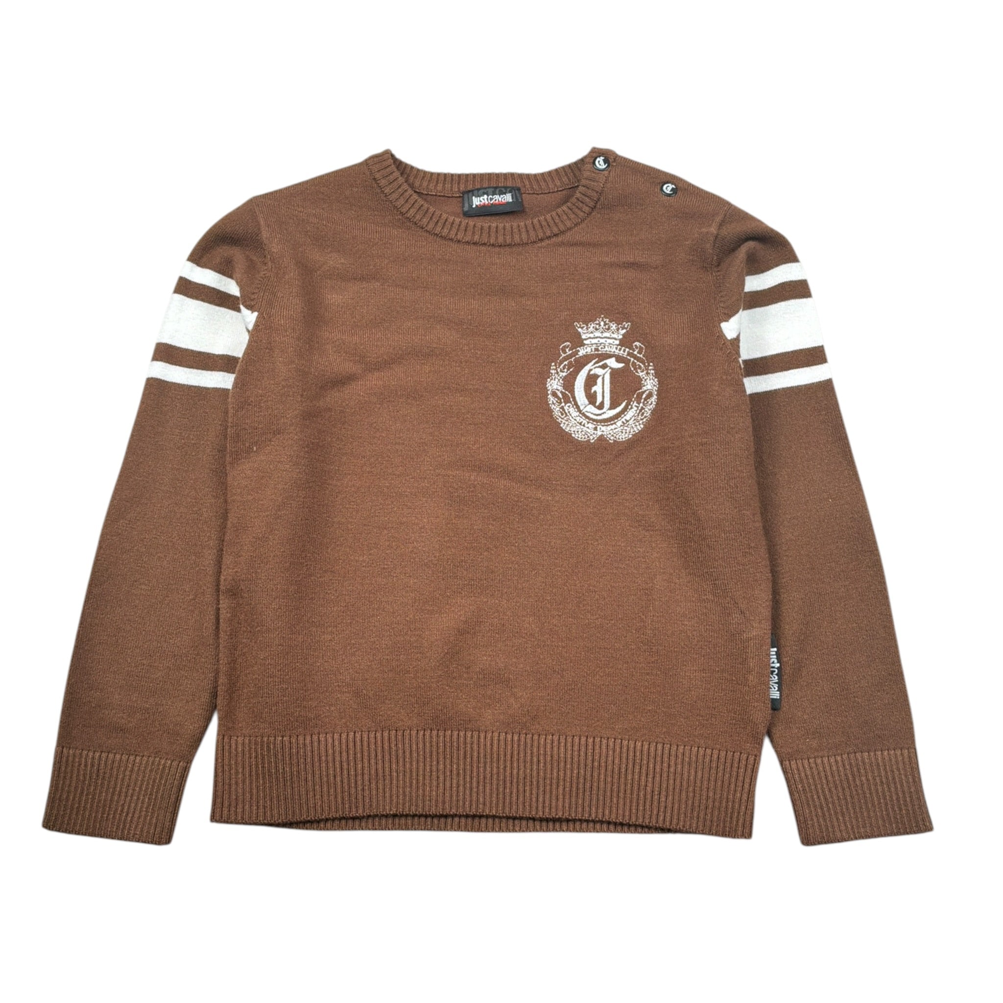Just Cavalli Maglia tinta unita con Stampa Marrone per Neonato JIA26125MA MARRONE JUST CAVALLI 