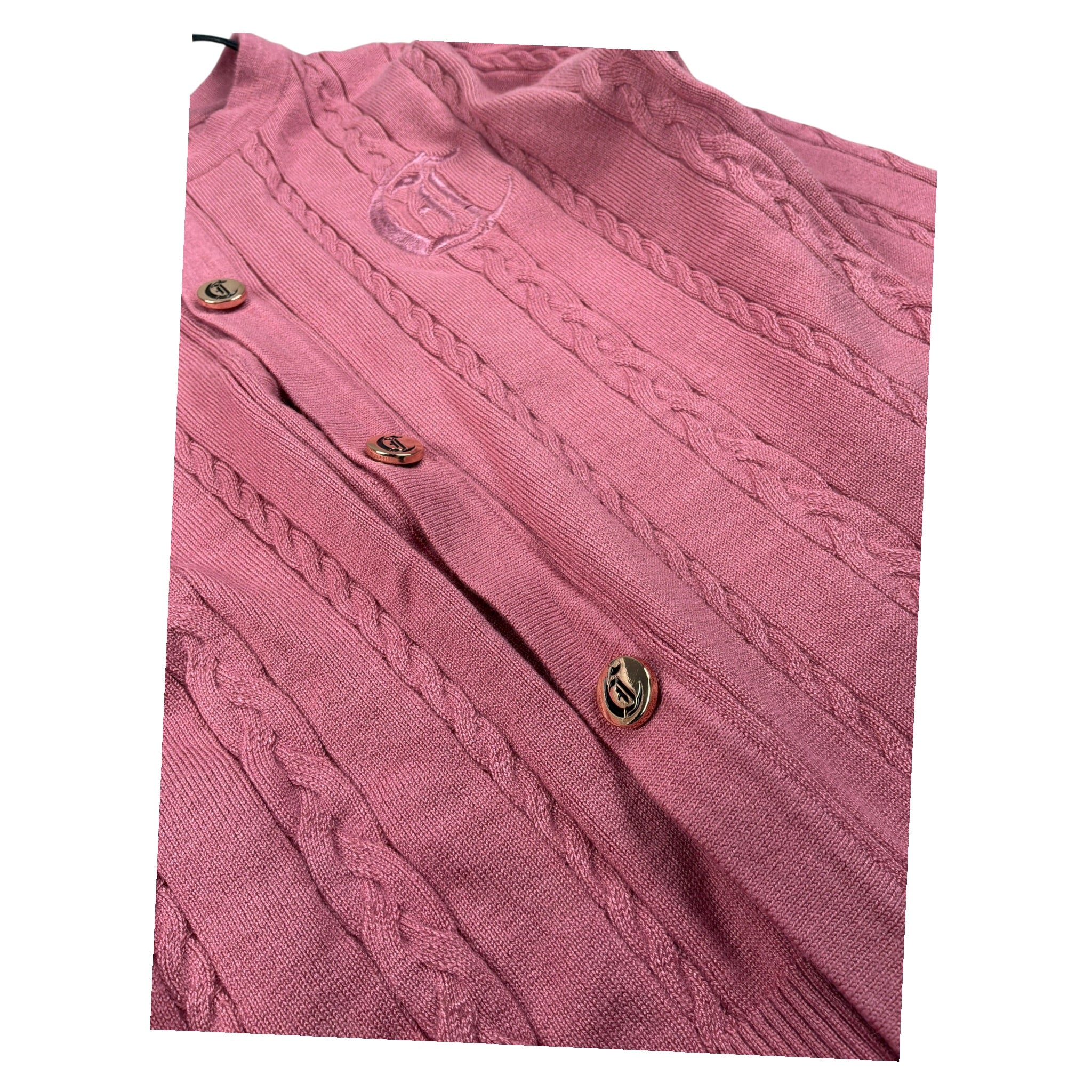 Just Cavalli Cardigan tinta unita In Maglia Rosa per Neonata JIA6102CD ROSA JUST CAVALLI 