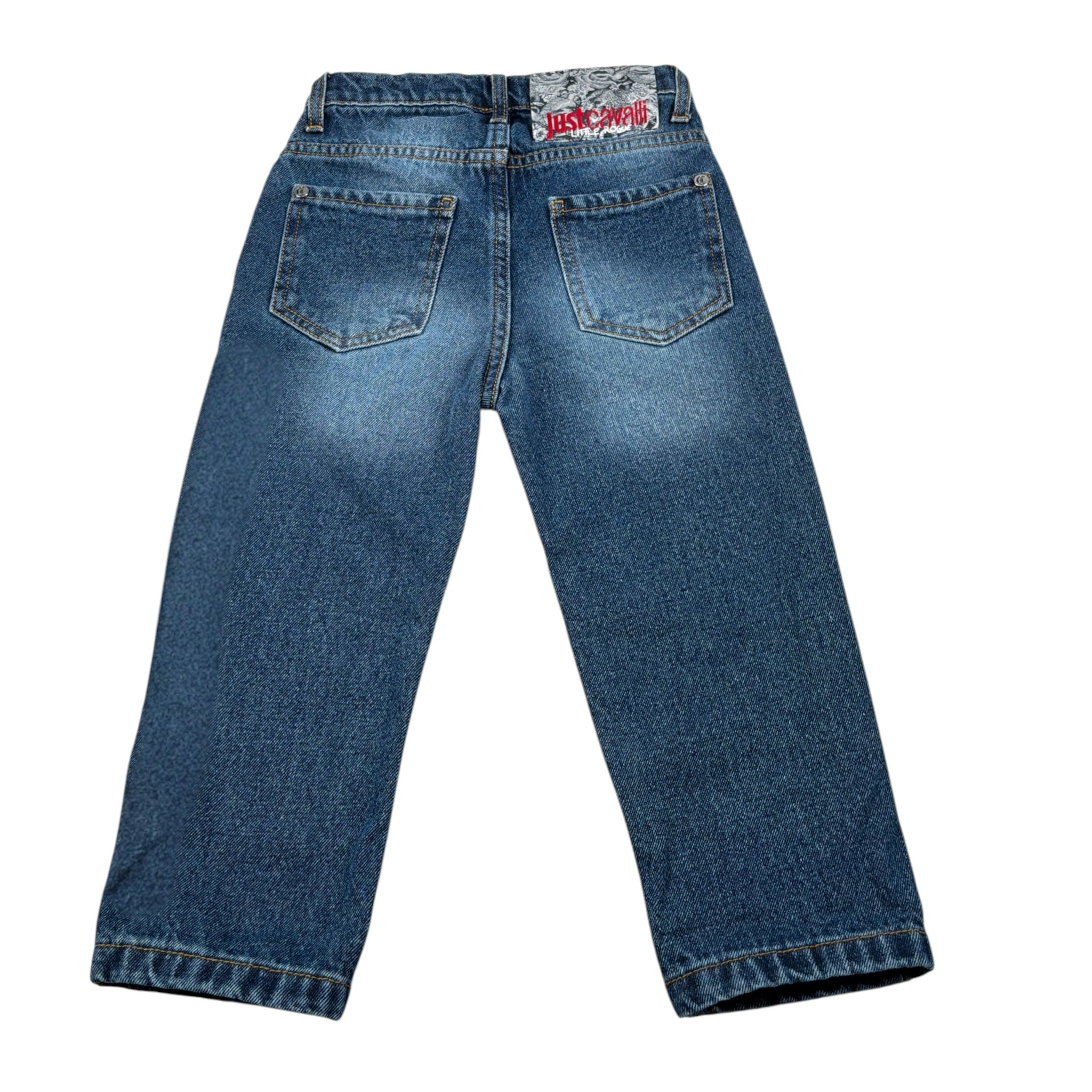 Just Cavalli Jeans tinta unita con Girovita Regolabile Blu per Bambino JOA26007JE BLU JUST CAVALLI 