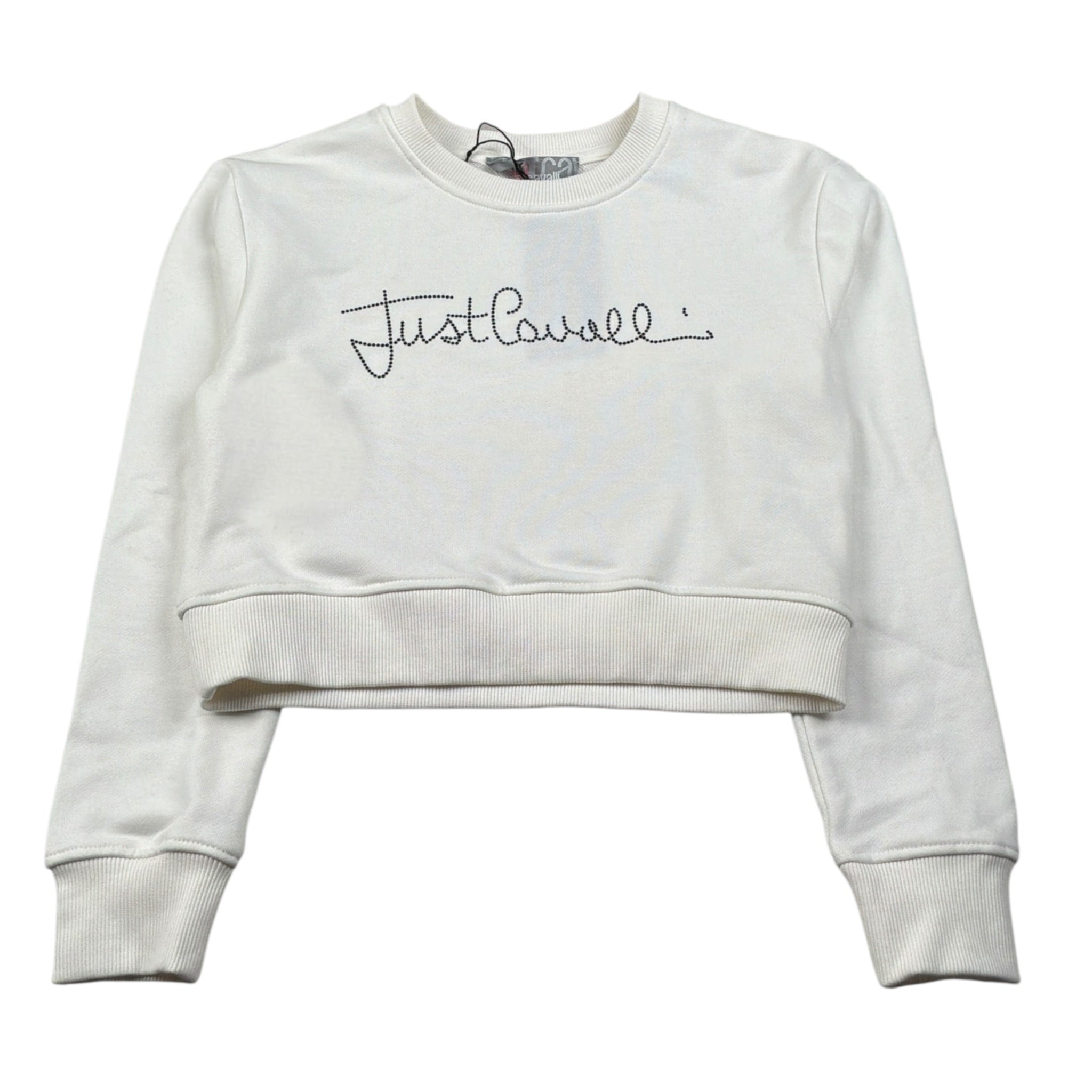 Just Cavalli Felpa Chiusa Girocolllo tinta unita Bianco per Bambina Z6176 BIANCO JUST CAVALLI 