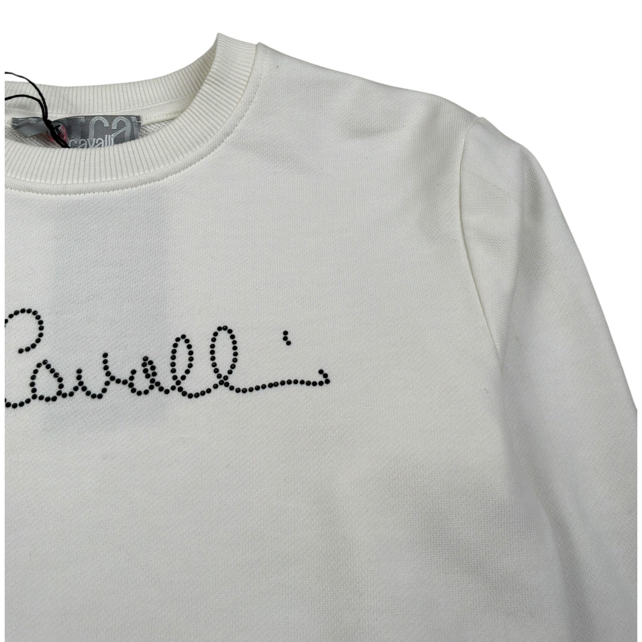 Just Cavalli Felpa Chiusa Girocolllo tinta unita Bianco per Bambina Z6176 BIANCO JUST CAVALLI 