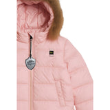 Blauer Giubbino tinta unita con Cappuccio Rosa per Neonata 22WBBXC024338 ROSA BLAUER 