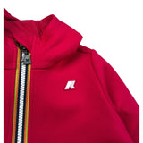 K-Way Felpa con Zip E Cappuccio tinta unita con Logo Fuxia per Bambina K1127LW FUXIA K-WAY 