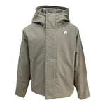 K-Way Giubbino tinta unita con Zip E Cappuccio Verde per Bambino K1128FWX VERDE K-WAY 