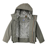 K-Way Giubbino tinta unita con Zip E Cappuccio Verde per Bambino K1128FWX VERDE K-WAY 