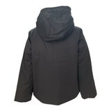K-Way Giubbino tinta unita con Zip E Cappuccio Nero per Bambino K1128FWXX NERO K-WAY 