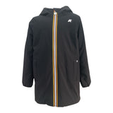 K-Way Giubbino Reversibile Lungo con Zip E Cappuccio Nero/Rosa per Bambina K11517WAX NERO/ROSA K-WAY 