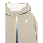 K-Way Giubbino Reversibile Lungo con Zip E Cappuccio Bianco/Verde per Bambino K11517WX BIANCO/VERDE K-WAY 