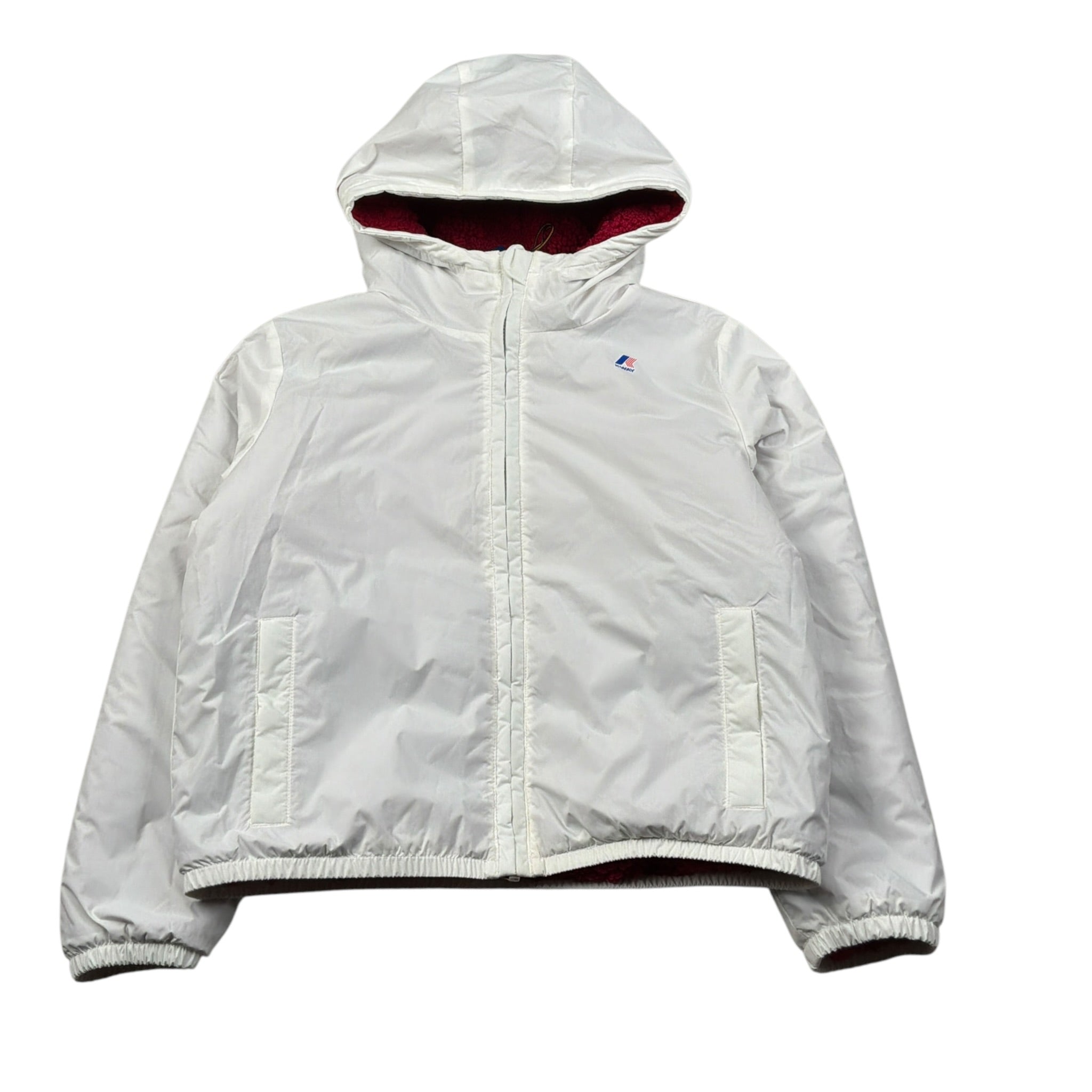 K-Way Giubbino Reversibile Bicolore Bianco/Fuxia per Bambina K1171GW BIANMCO/FUXIA K-WAY 