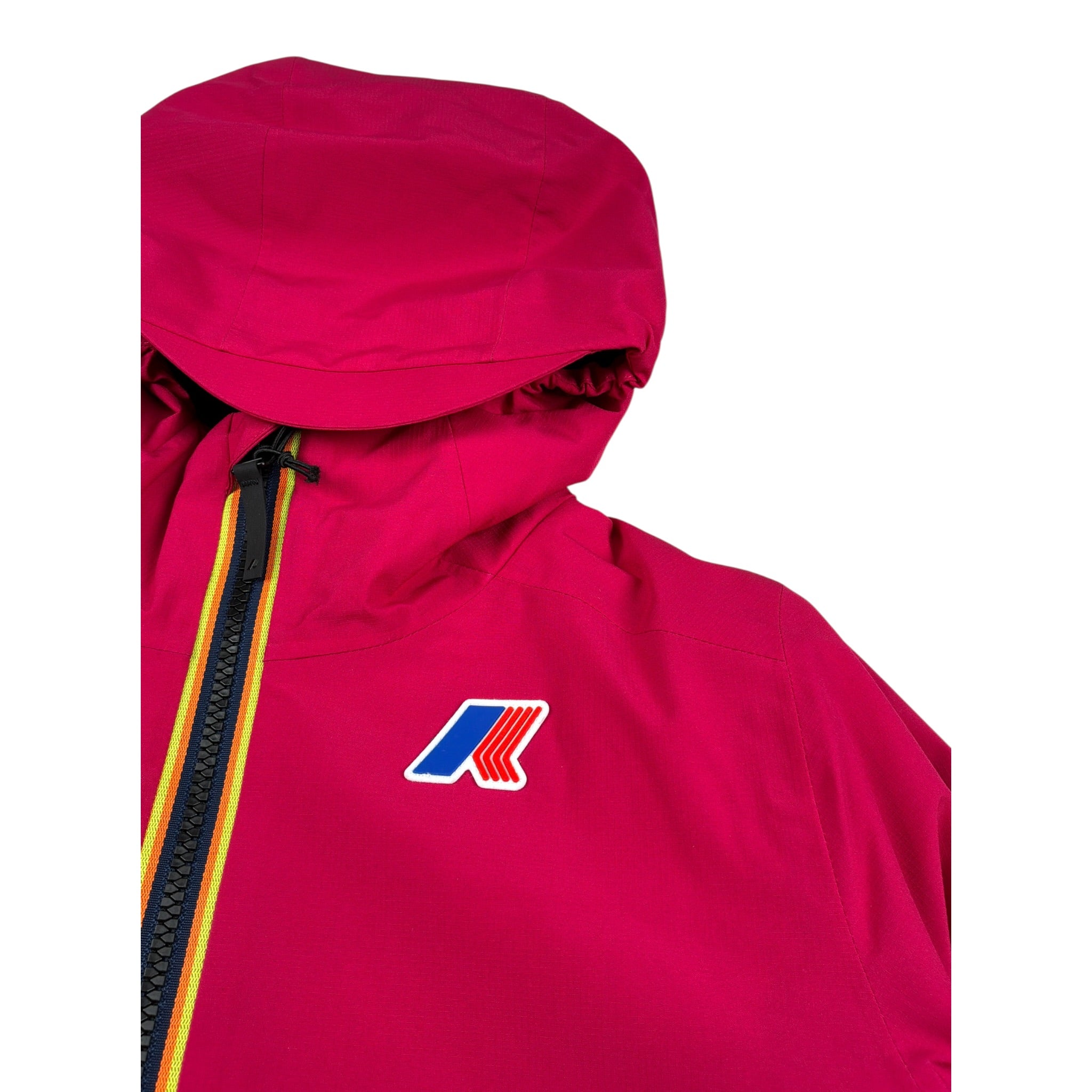 K-Way Giubbino tinta unita con Cappuccio Fuxia per Bambina K157IW FUXIA K-WAY 